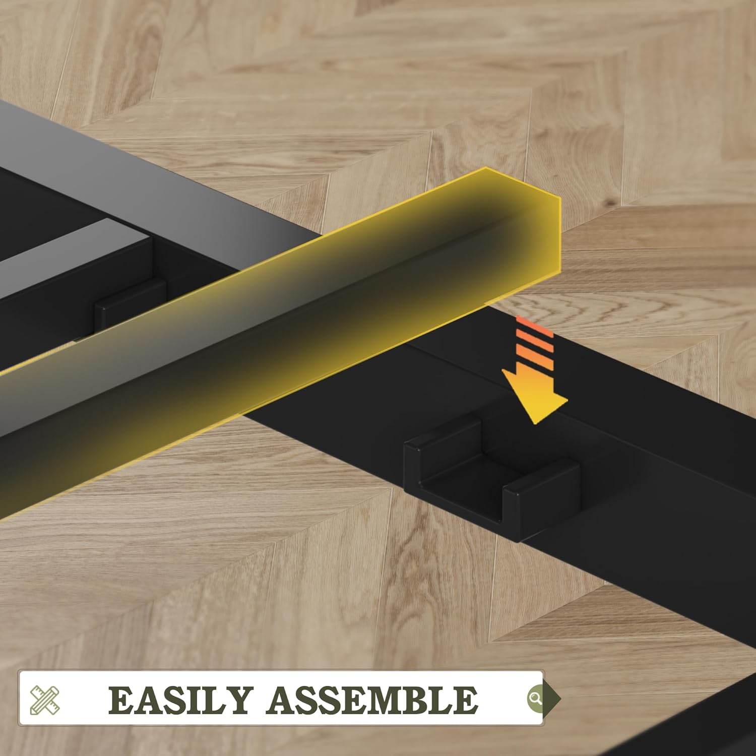 Queen Bed Frame with Headboard and Footboard