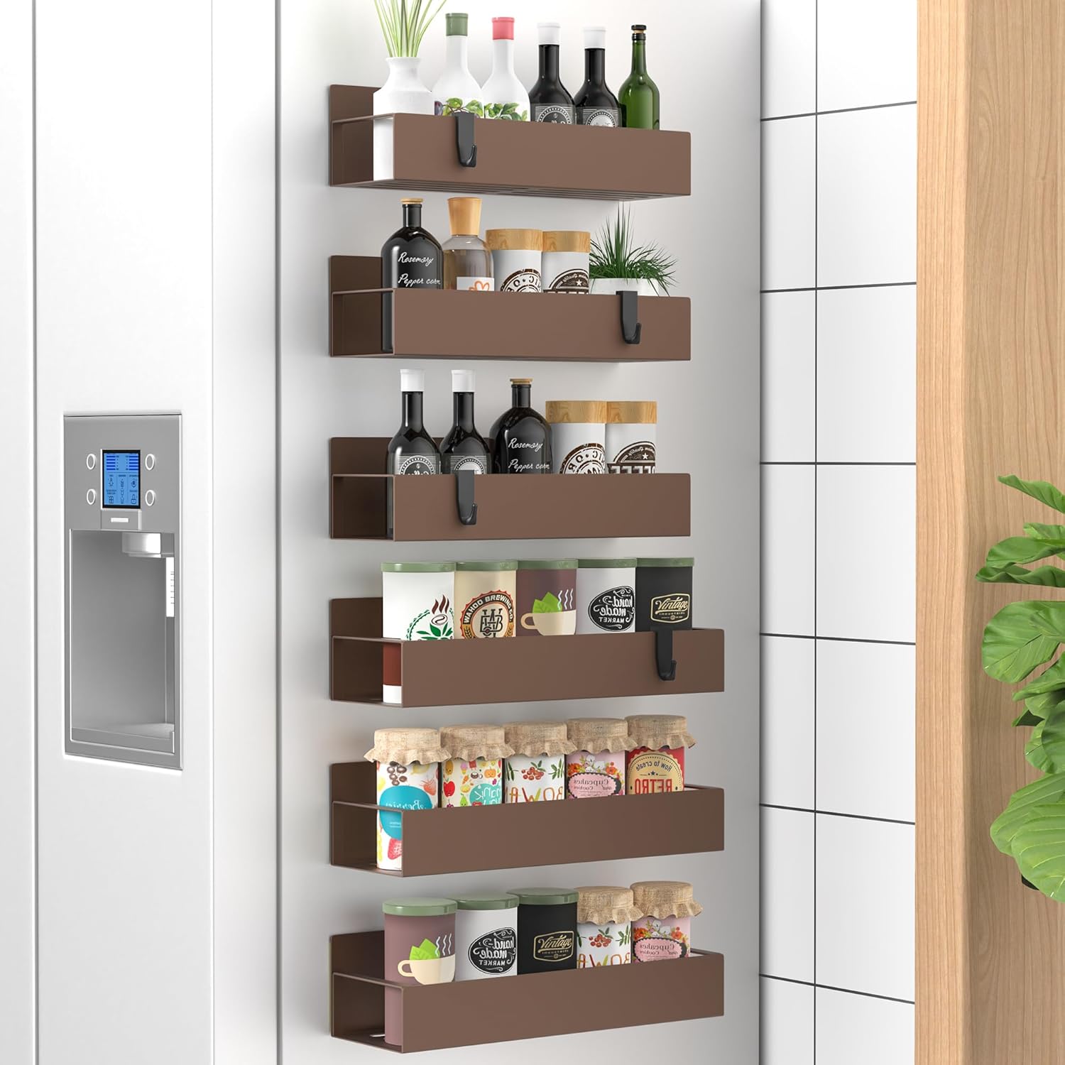 Metal 4 Pack Magnetic Spice Storage