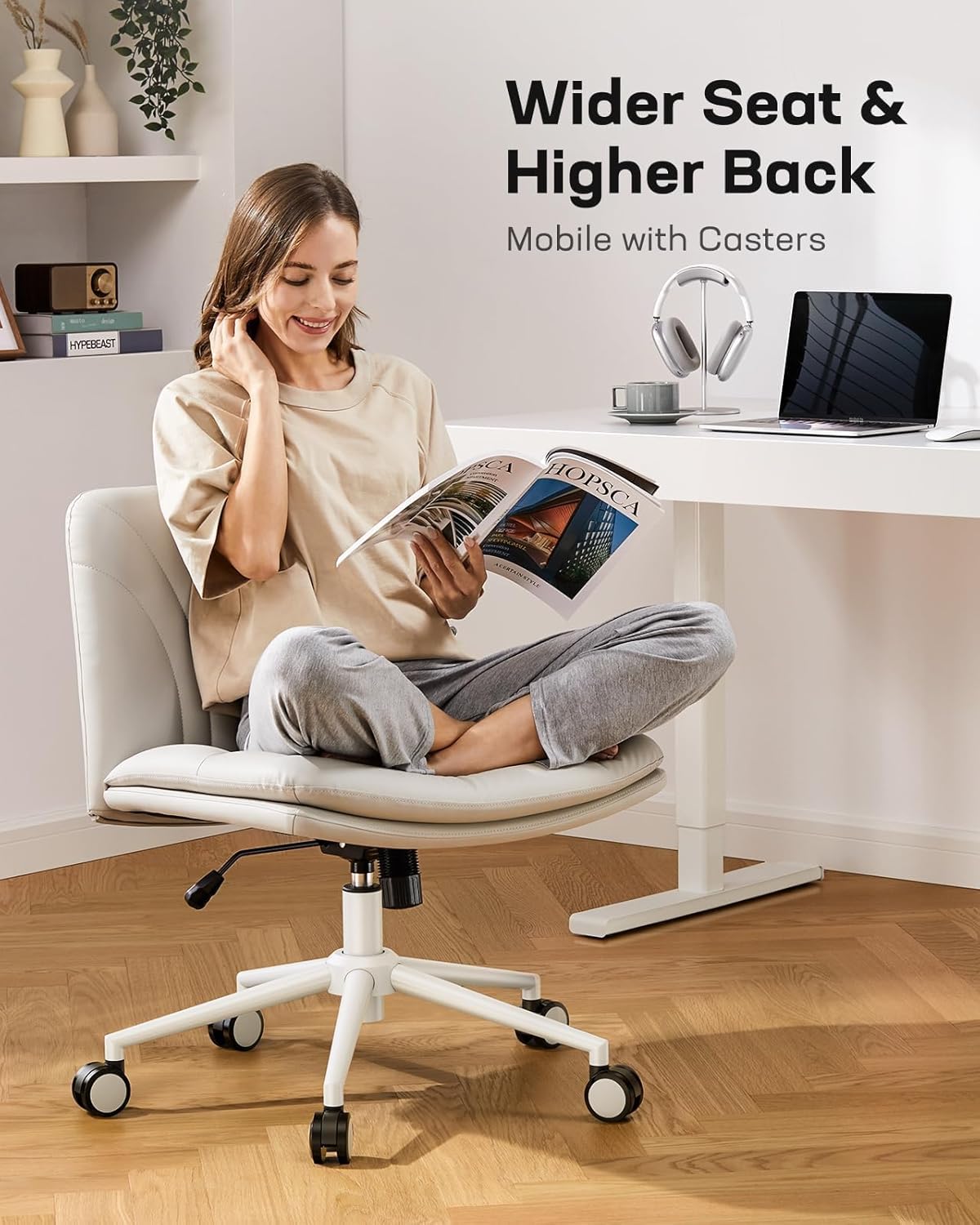 Office Desk Chair with Wheels: