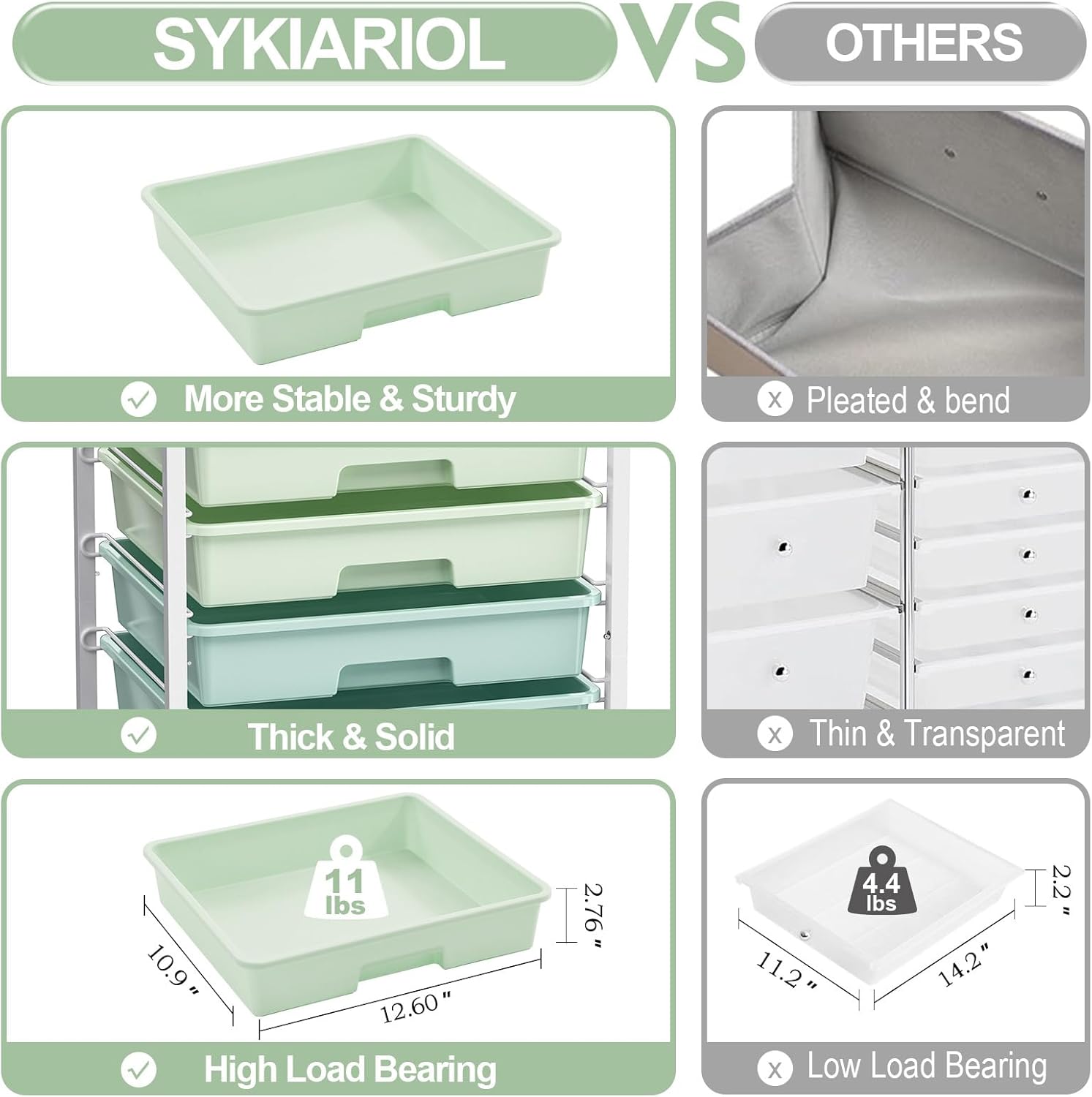 Rolling Storage Utility Cart Organizers