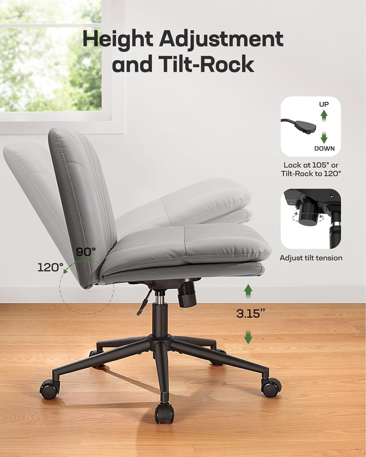 Office Desk Chair with Wheels: