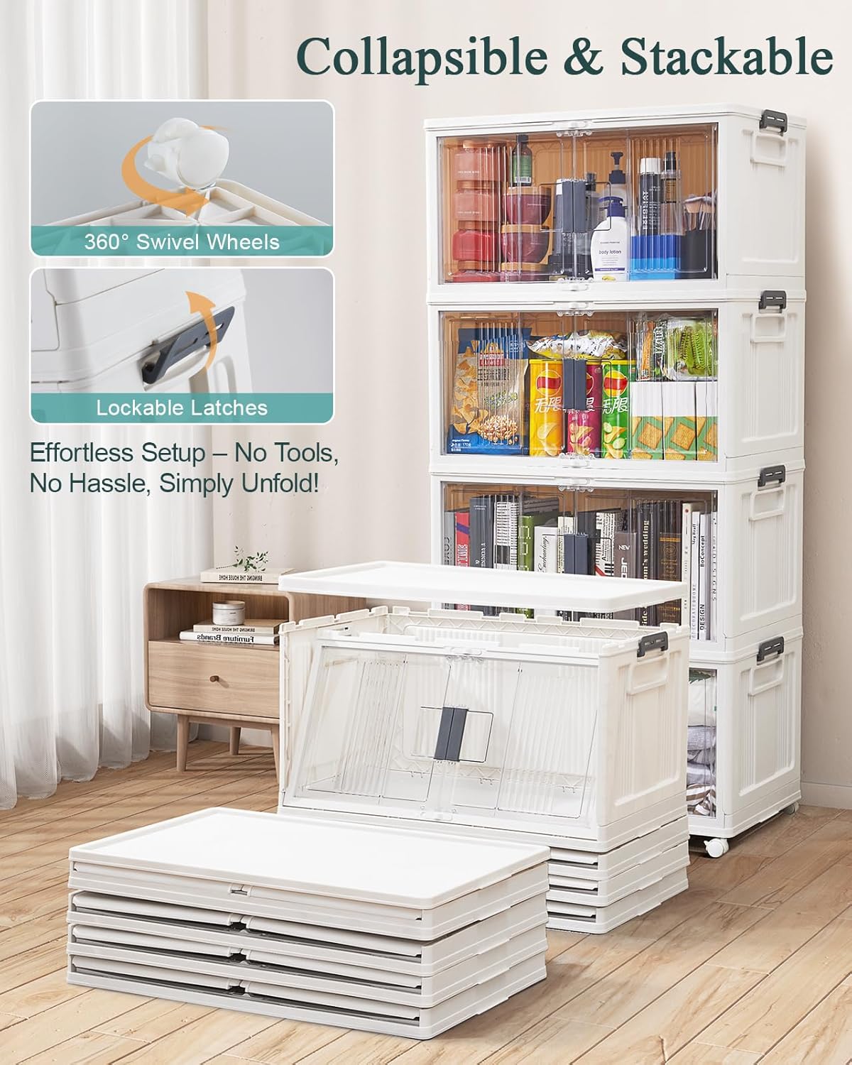 Lockable Storage Bins with Lids