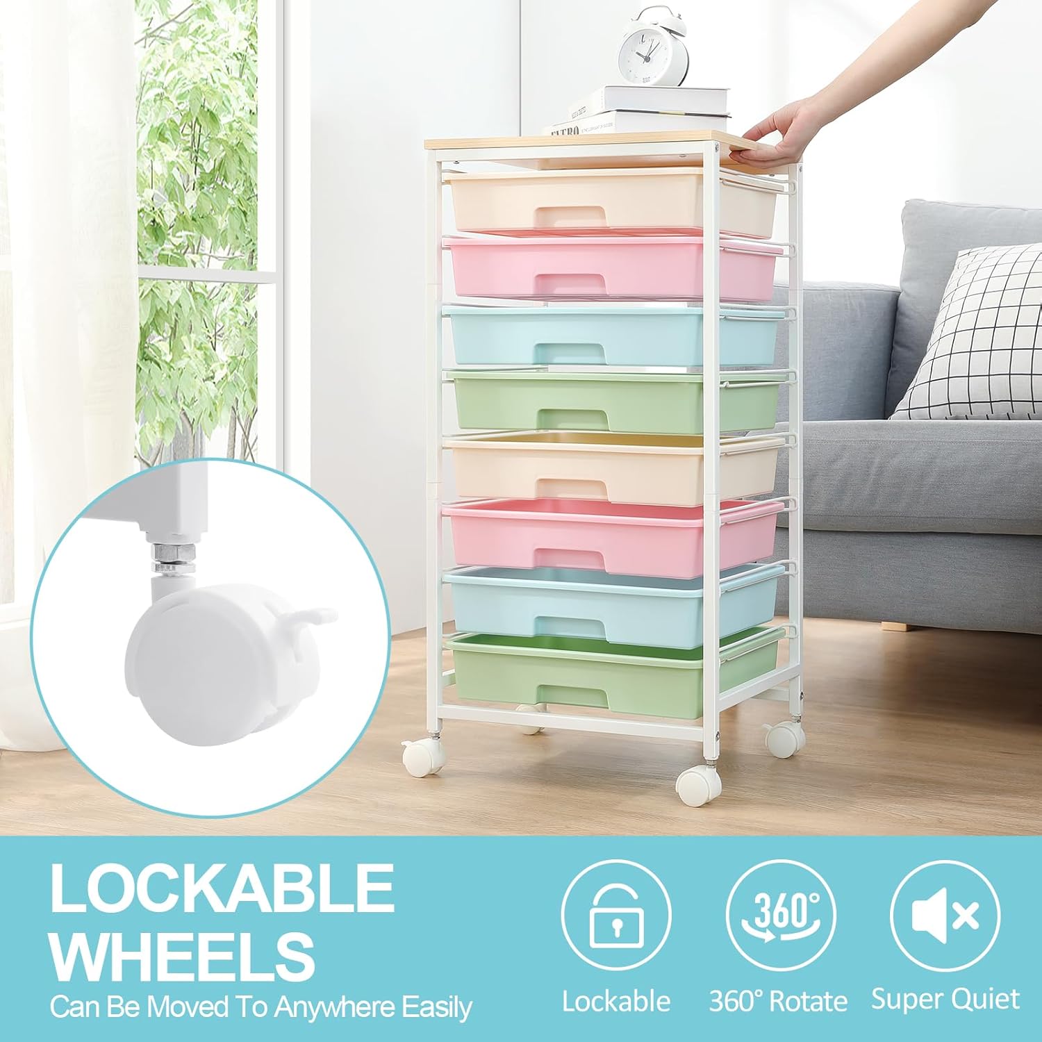 Rolling Storage Utility Cart Organizers