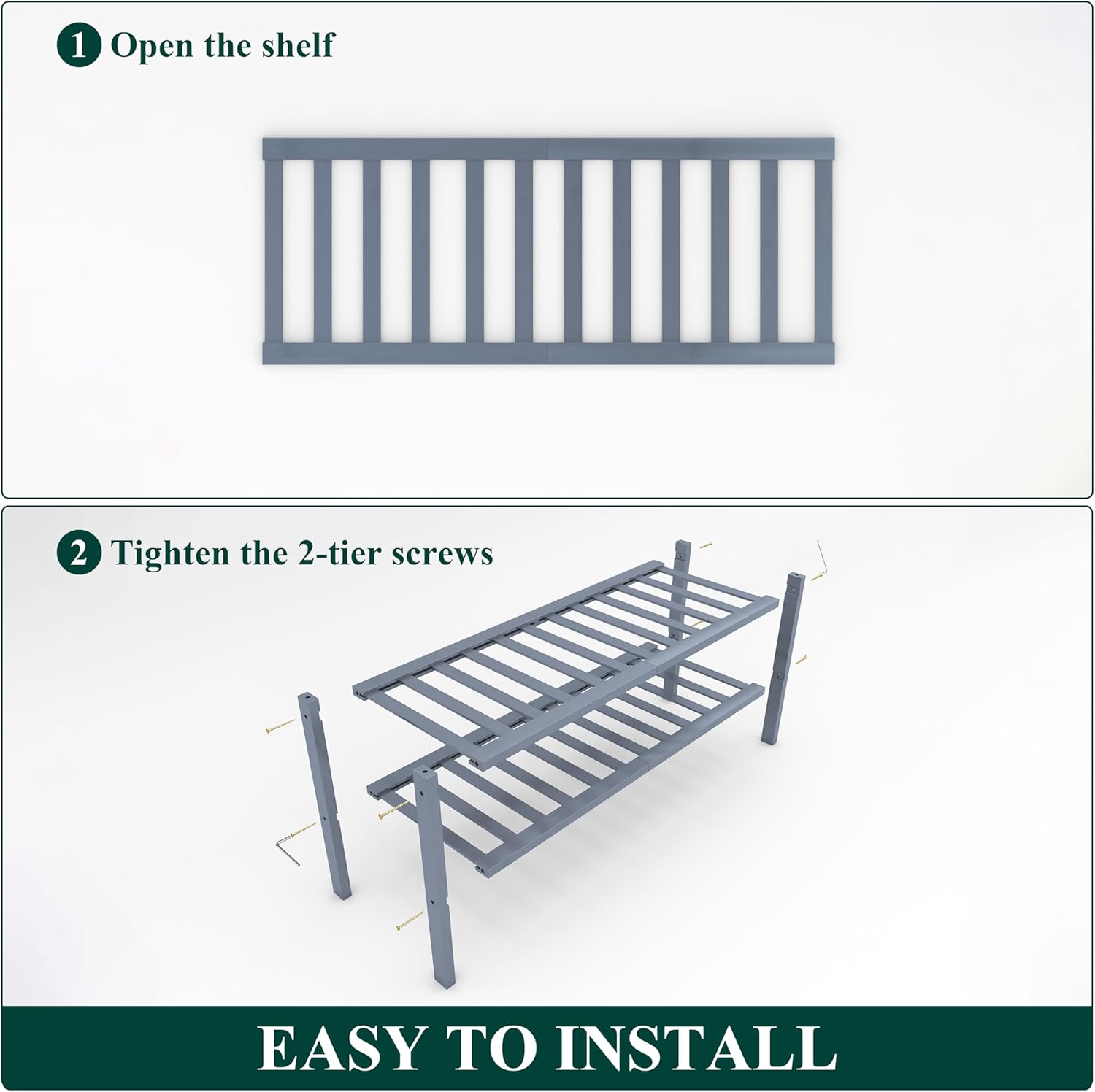 Shoe Rack, 3 Tier Bamboo Shoe Organizer,