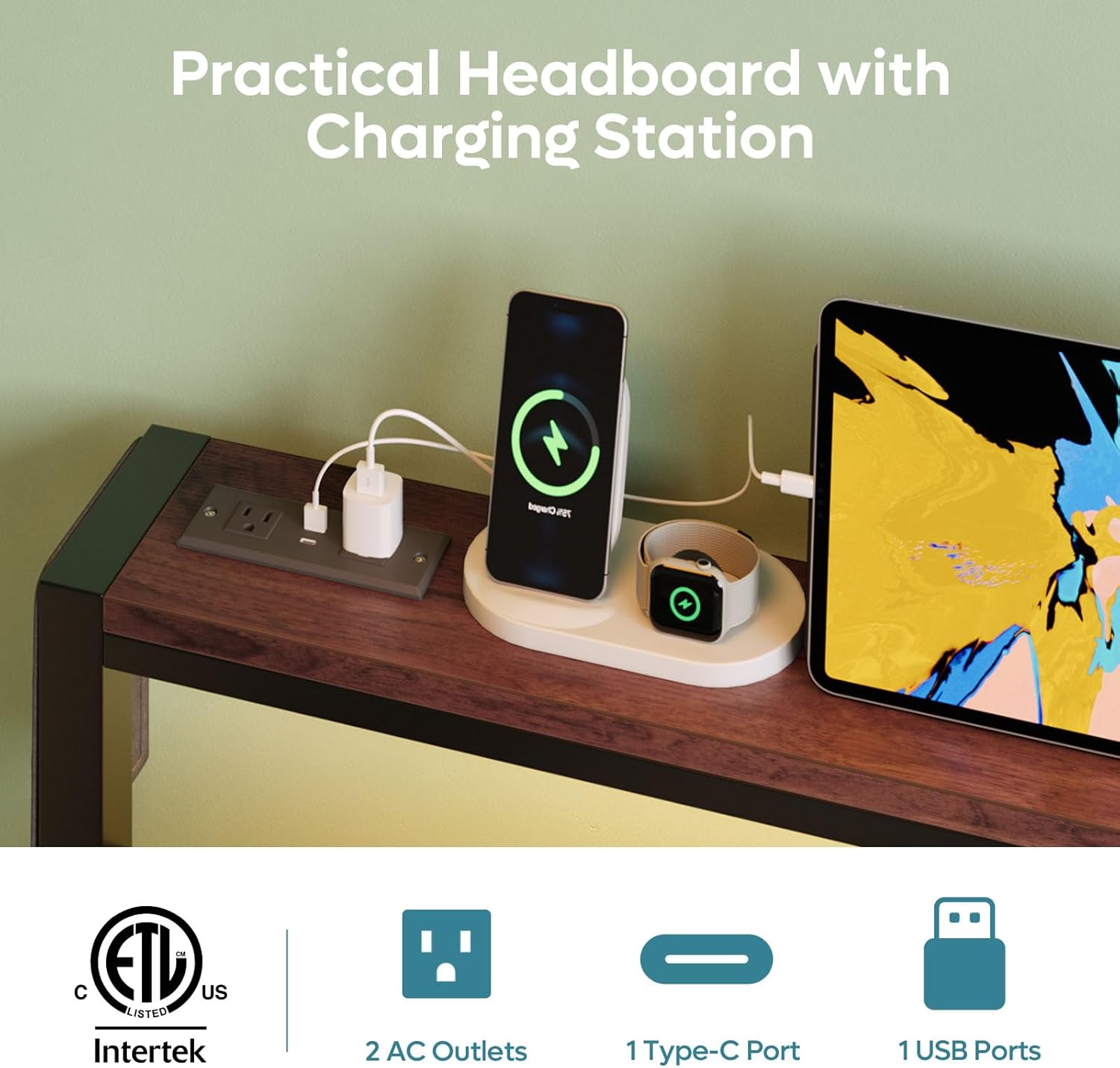 Full Bed Frame with Headboard