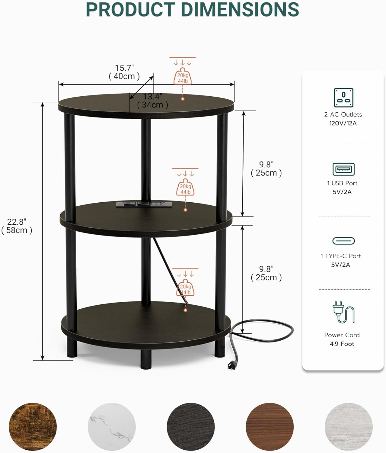 Small Round Side Table