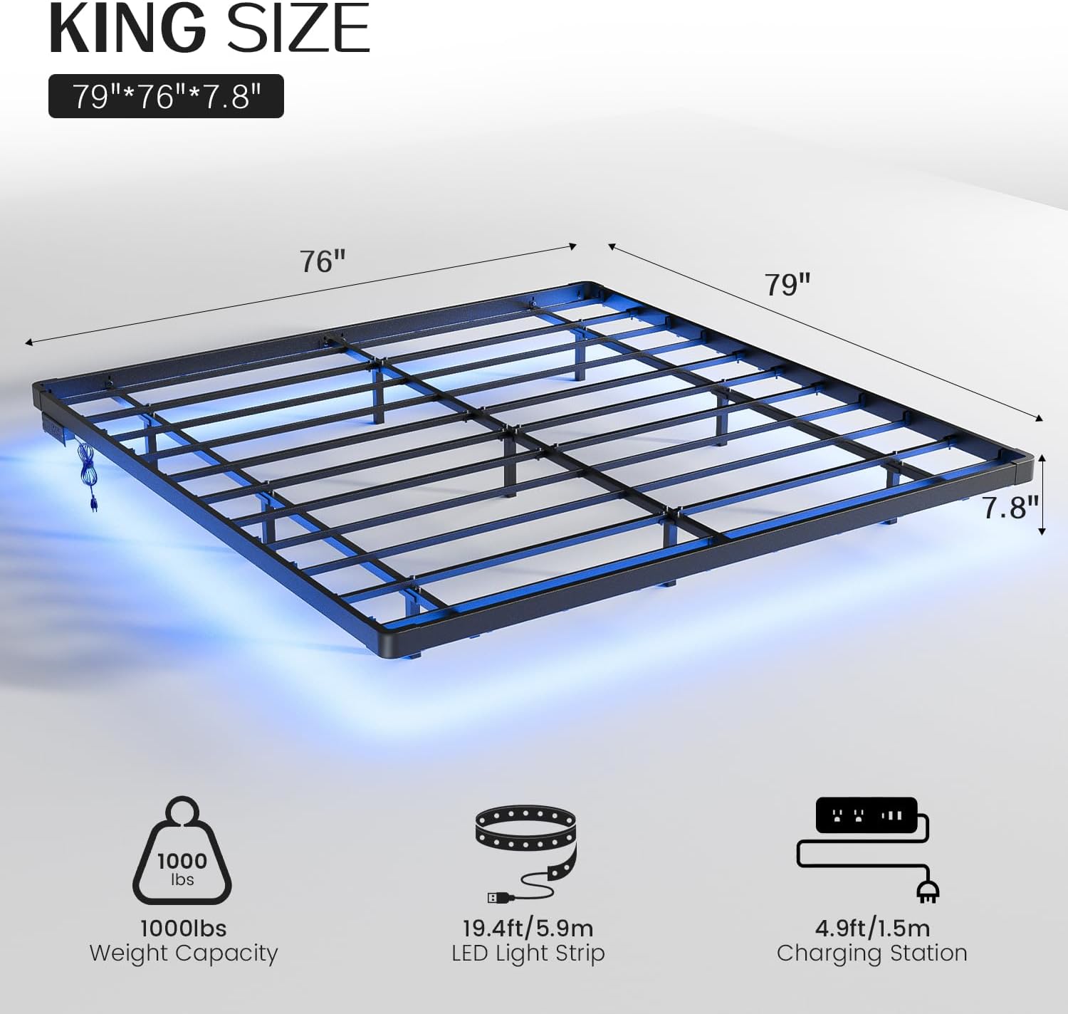 Floating Bed Frame Full Size