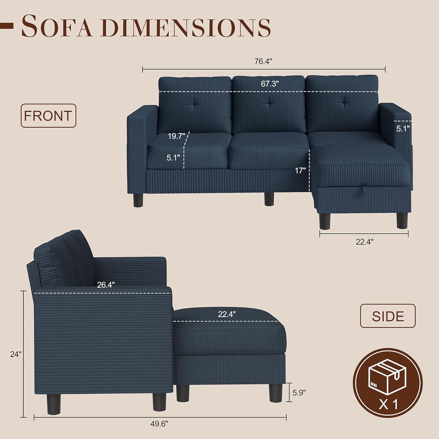 Sectional Sofas Couches for Living Room
