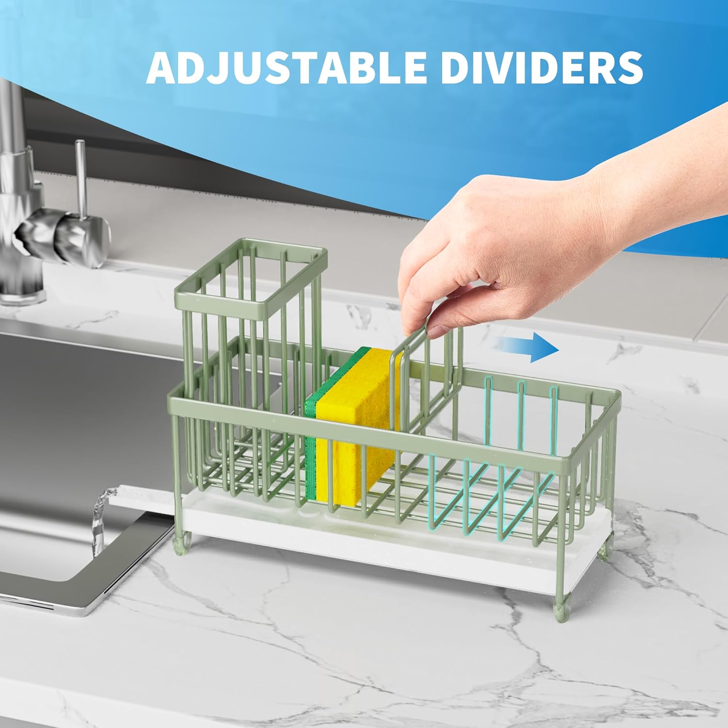 Black Sponge Holder for Kitchen Sink,