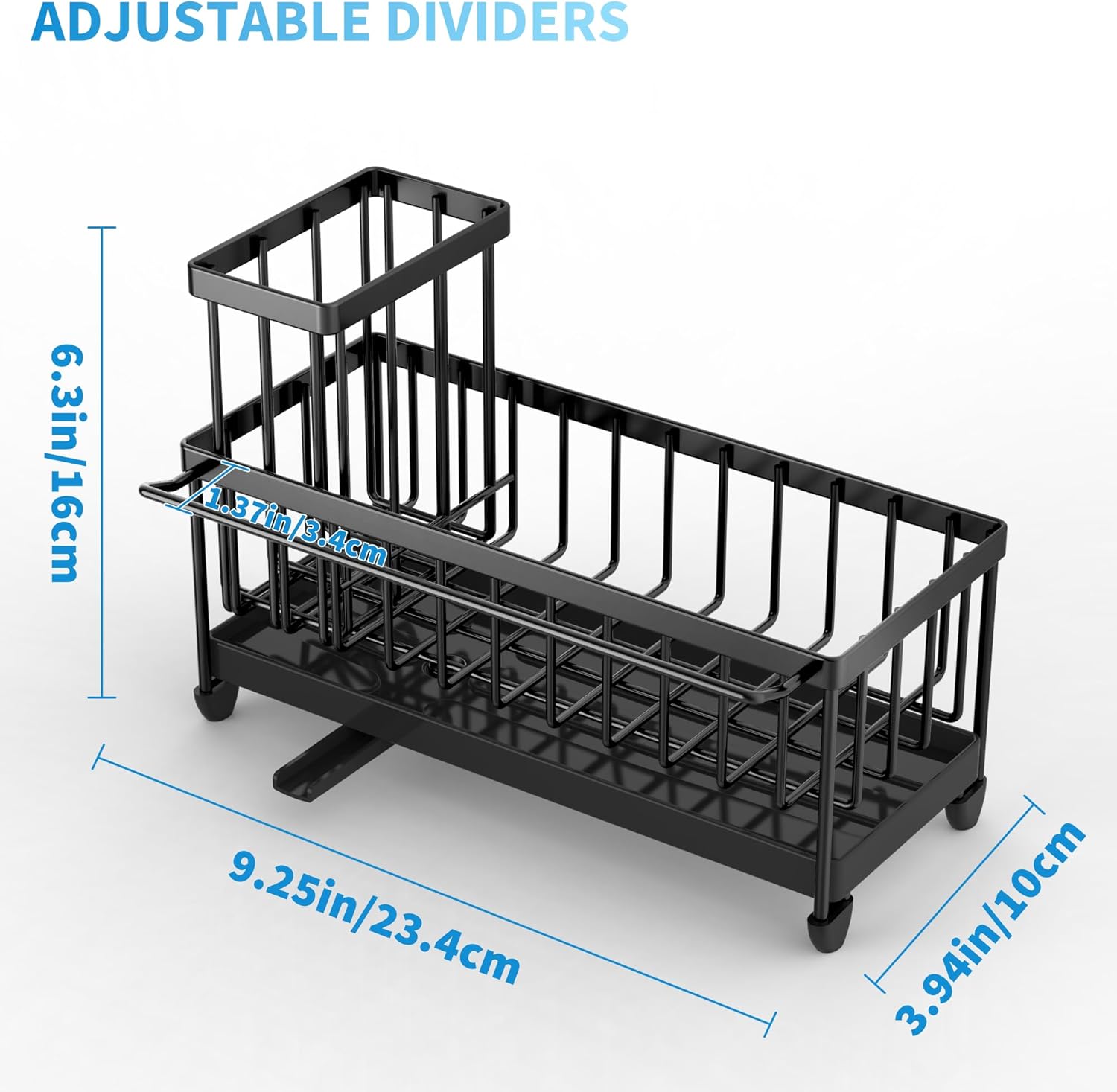 Black Sponge Holder for Kitchen Sink,
