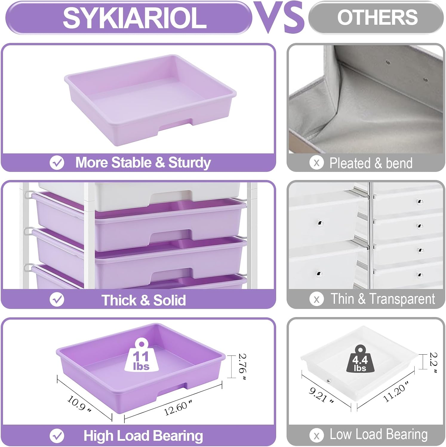 Rolling Storage Utility Cart Organizers