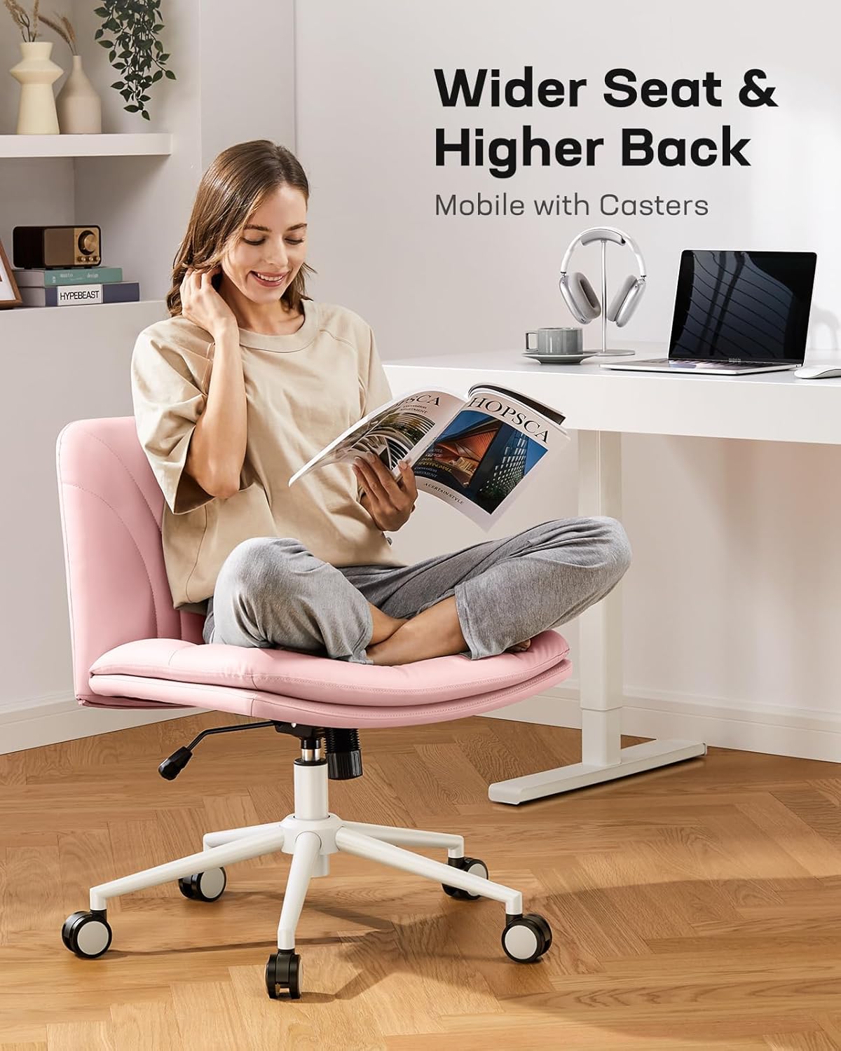Office Desk Chair with Wheels: