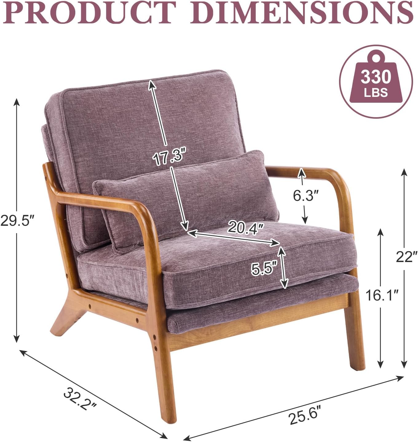 home Accent Chair Mid-Century