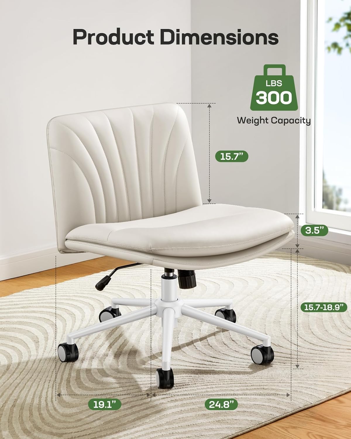 Office Desk Chair with Wheels: