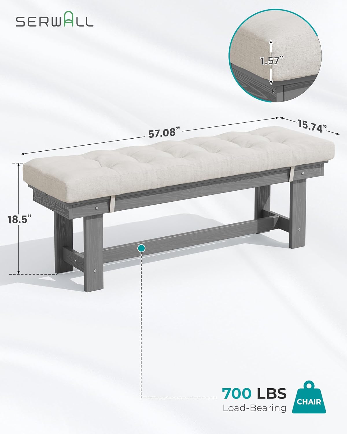 Outdoor HDPE Dining Table Set, 7-Piece Outdoor Dining Table Sets