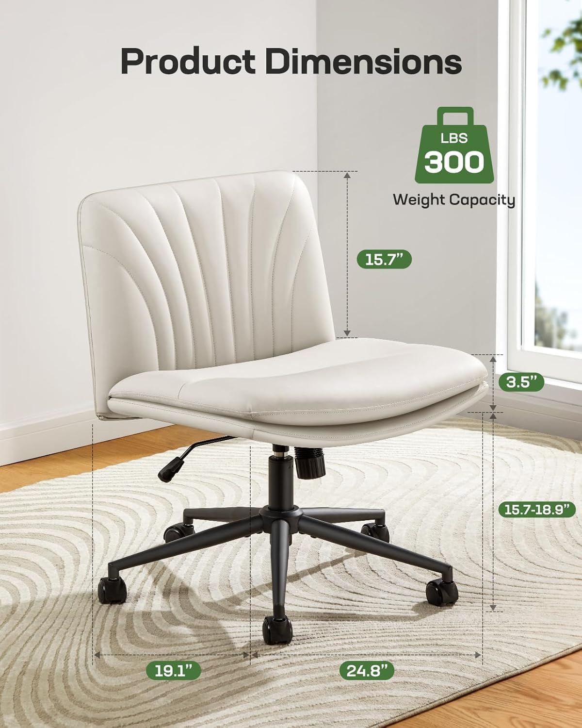 Office Desk Chair with Wheels: