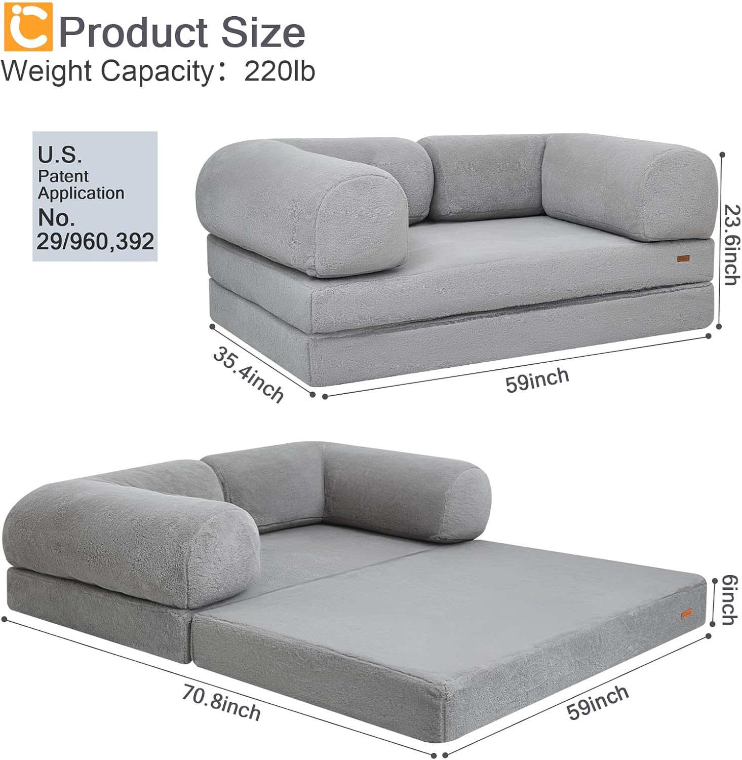 Folding Sofa Bed Queen,