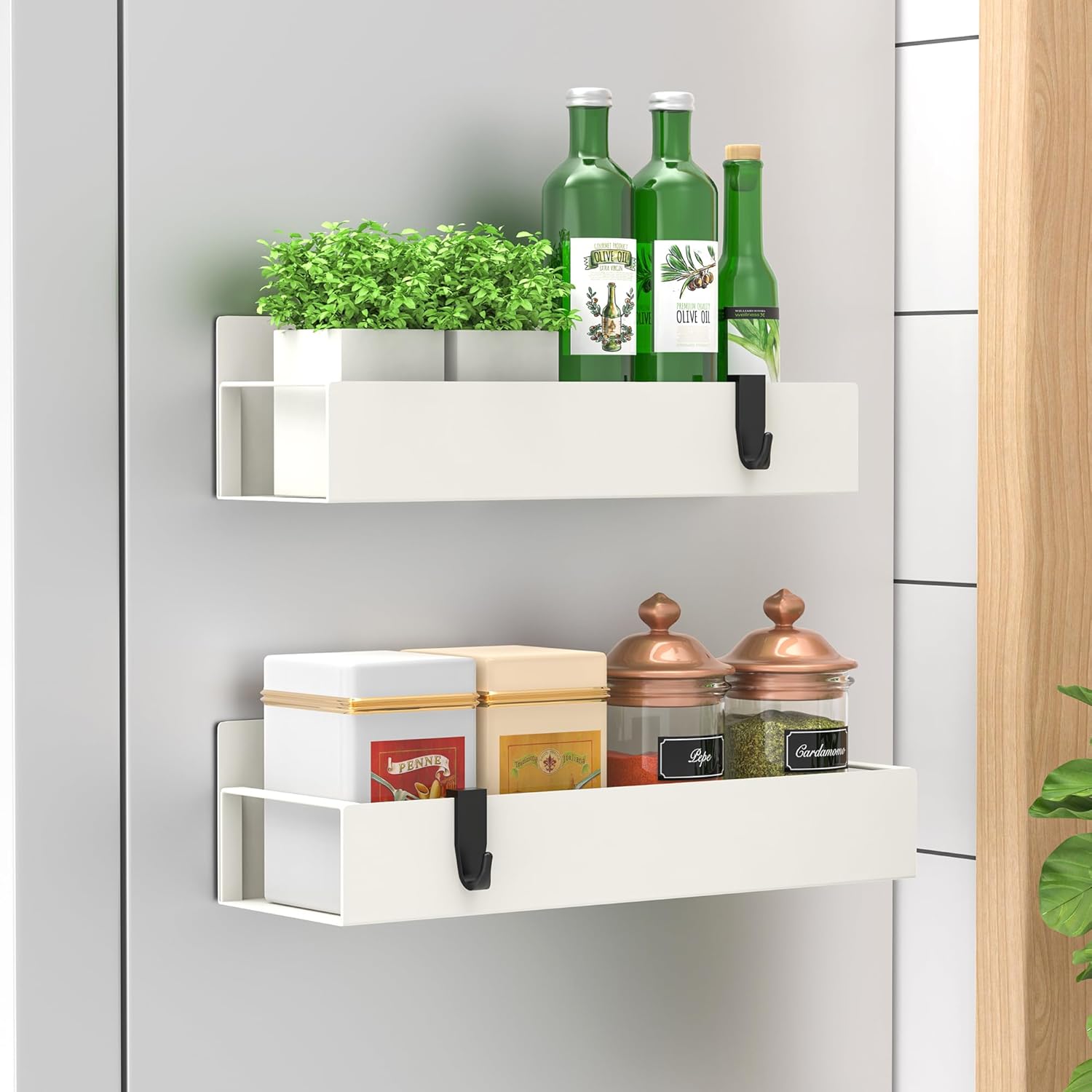 Metal 4 Pack Magnetic Spice Storage