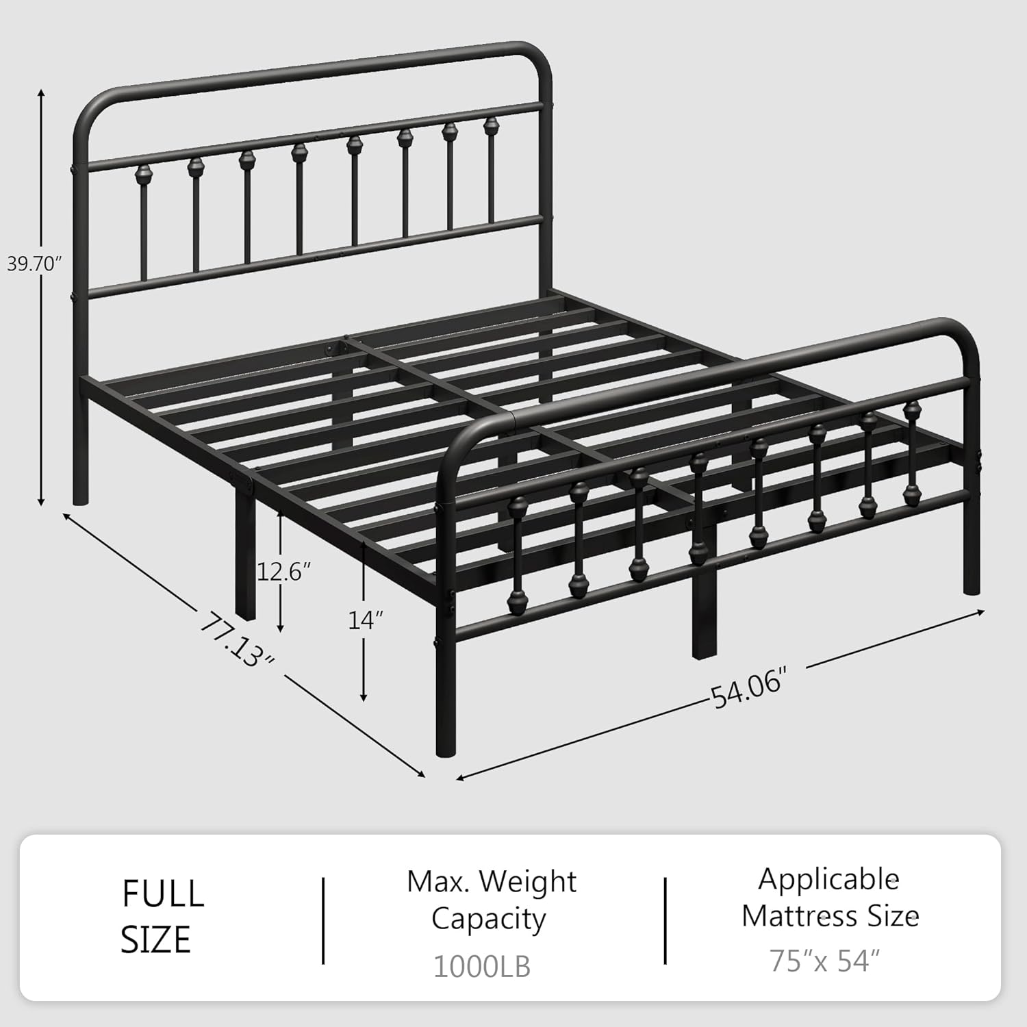 Queen Bed Frame with 2 Storage Drawers,