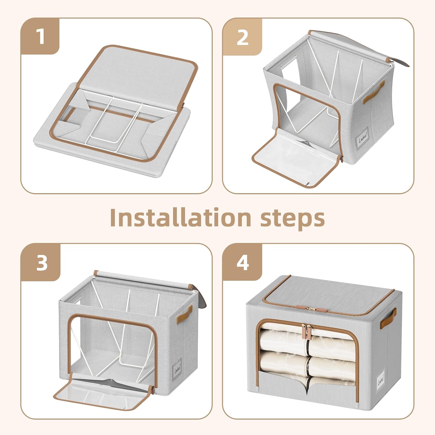 6 Pack Clothes Storage Bins
