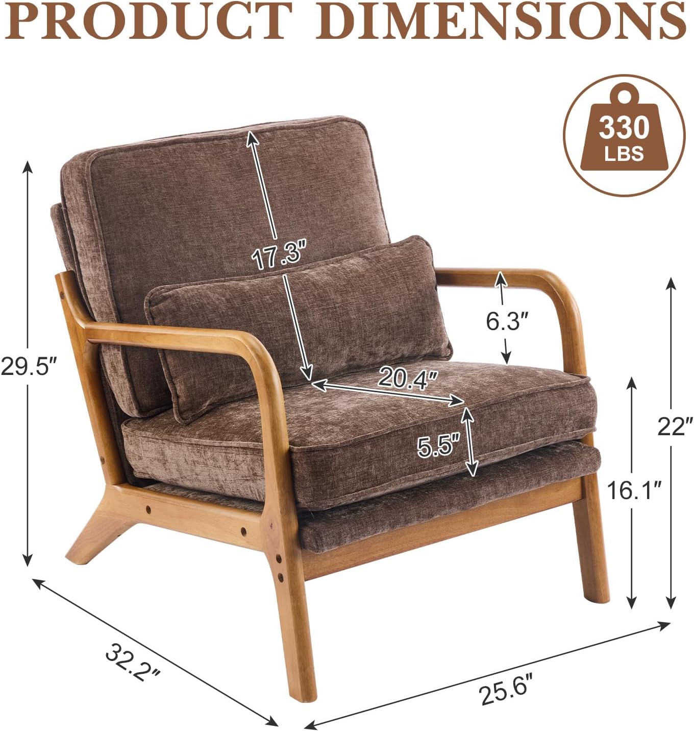 home Accent Chair Mid-Century