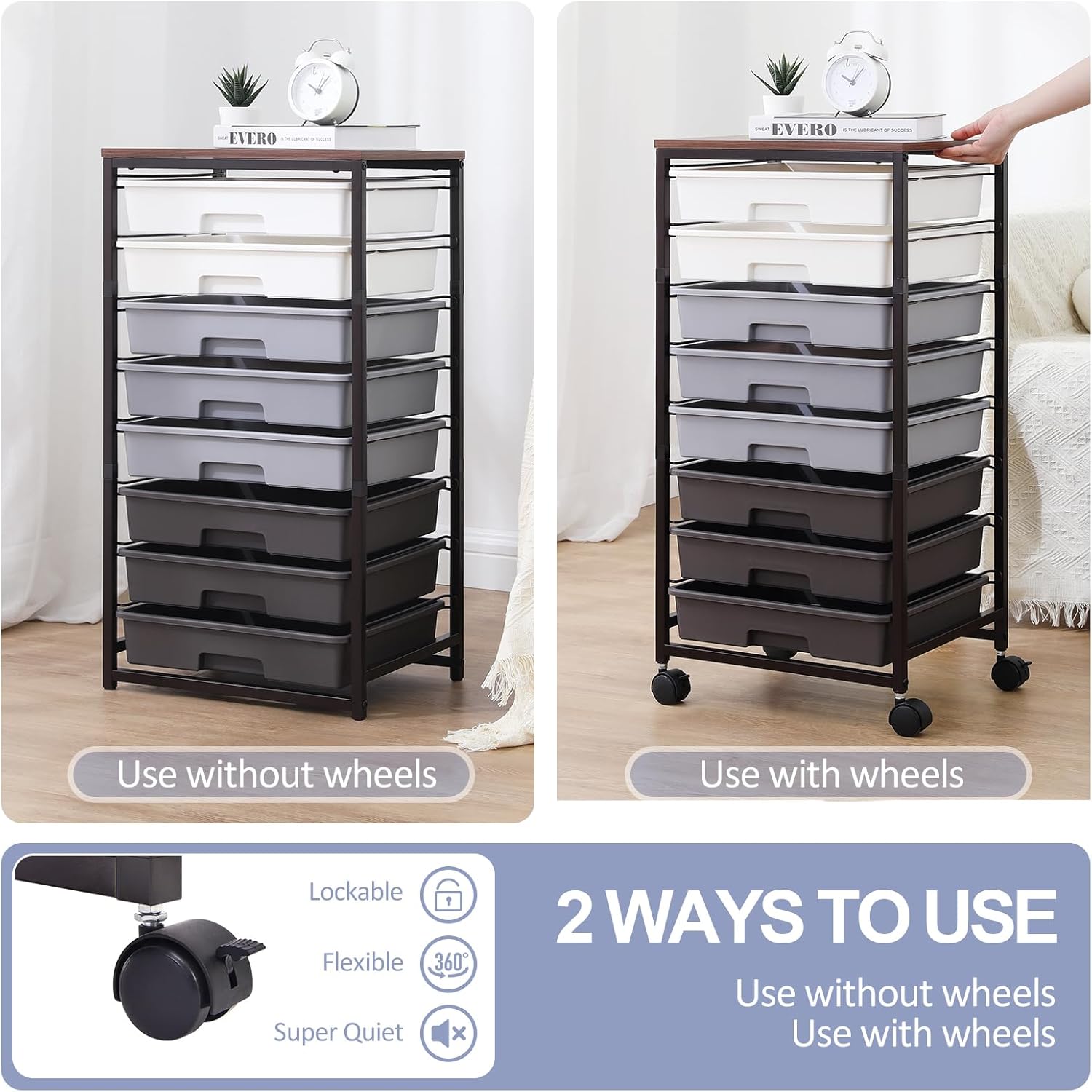 Rolling Storage Utility Cart Organizers