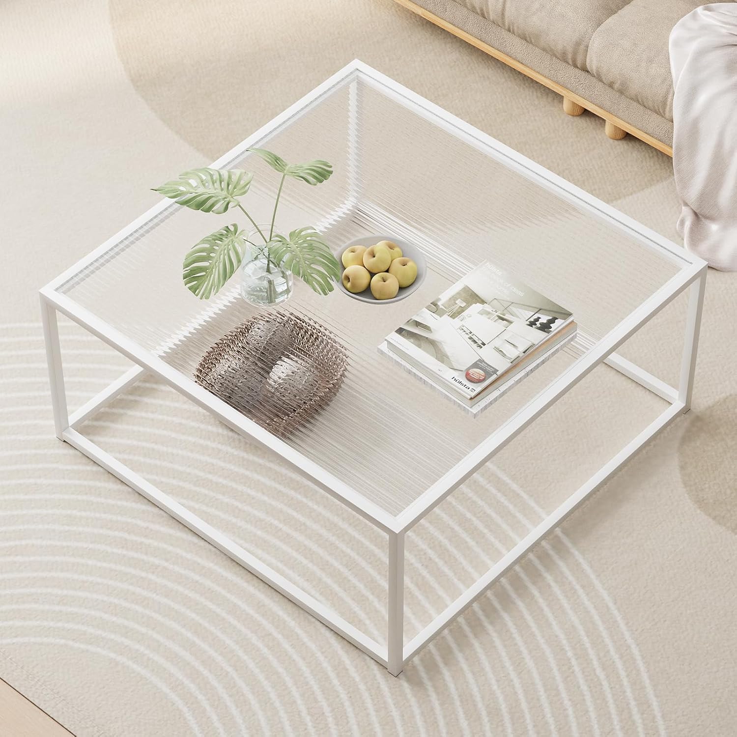 Glass Coffee Table Modern Center Table