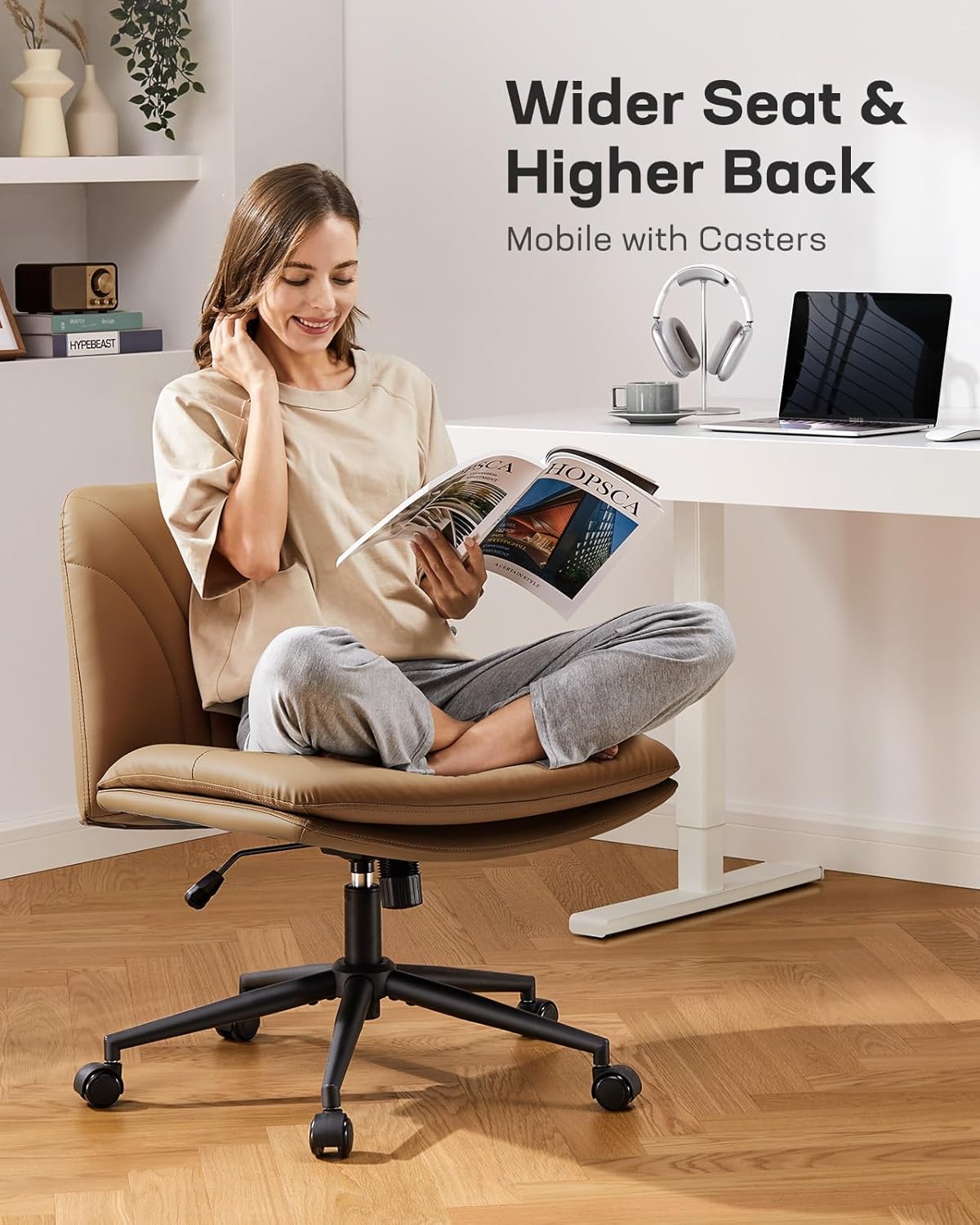 Office Desk Chair with Wheels: