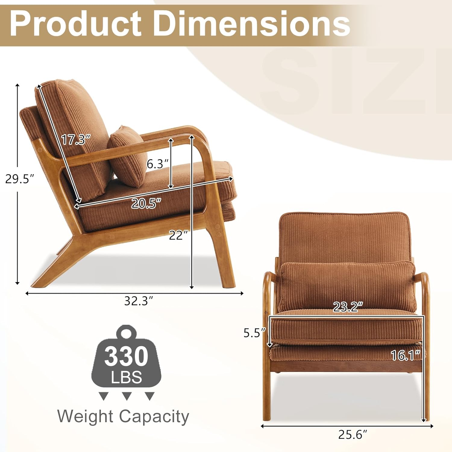 home Accent Chair Mid-Century
