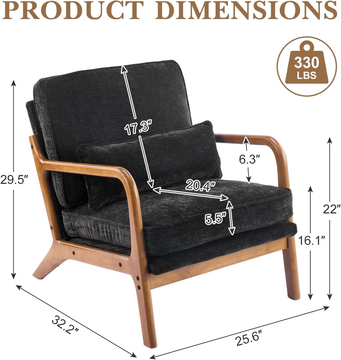 home Accent Chair Mid-Century