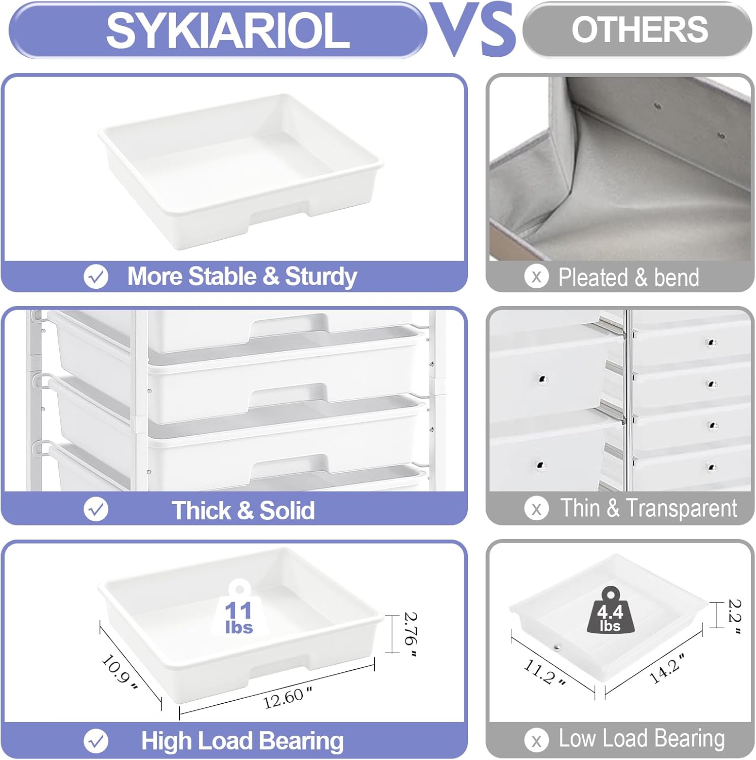 Rolling Storage Utility Cart Organizers