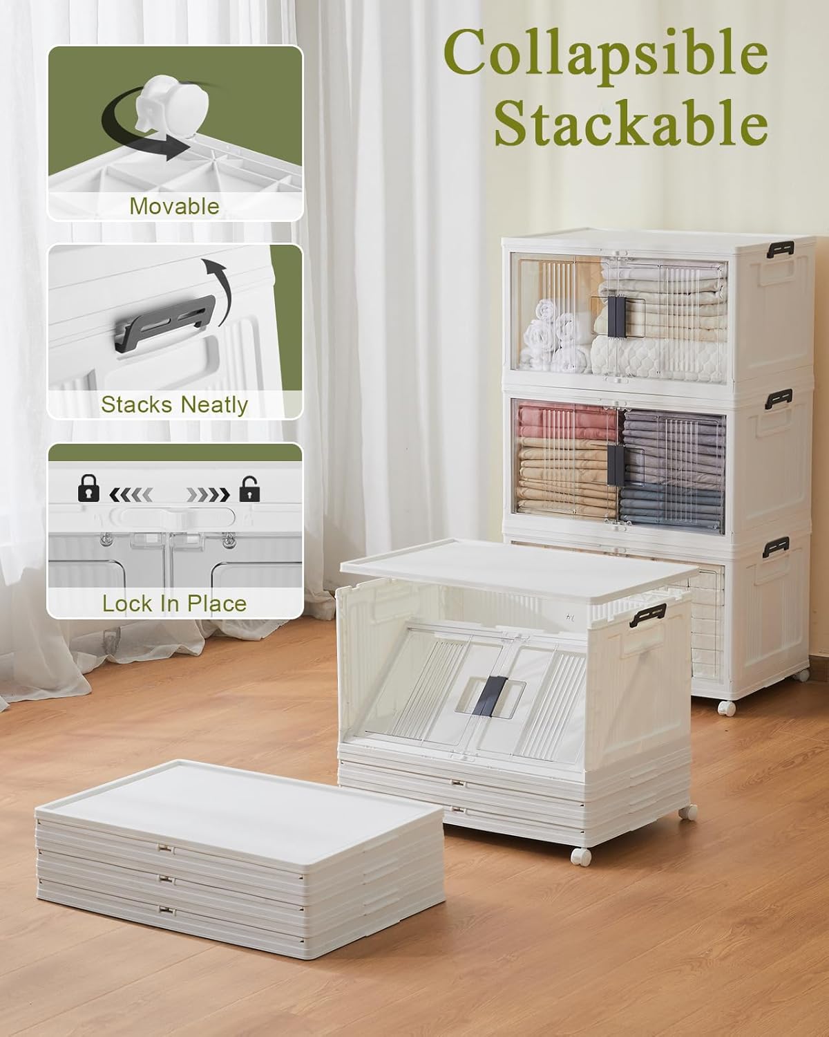 Lockable Storage Bins with Lids
