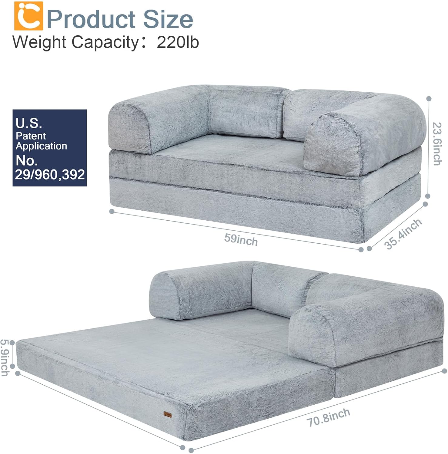 Folding Sofa Bed Queen,