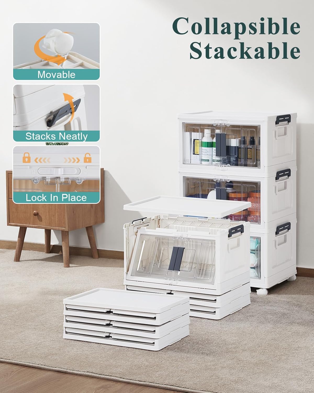 Lockable Storage Bins with Lids