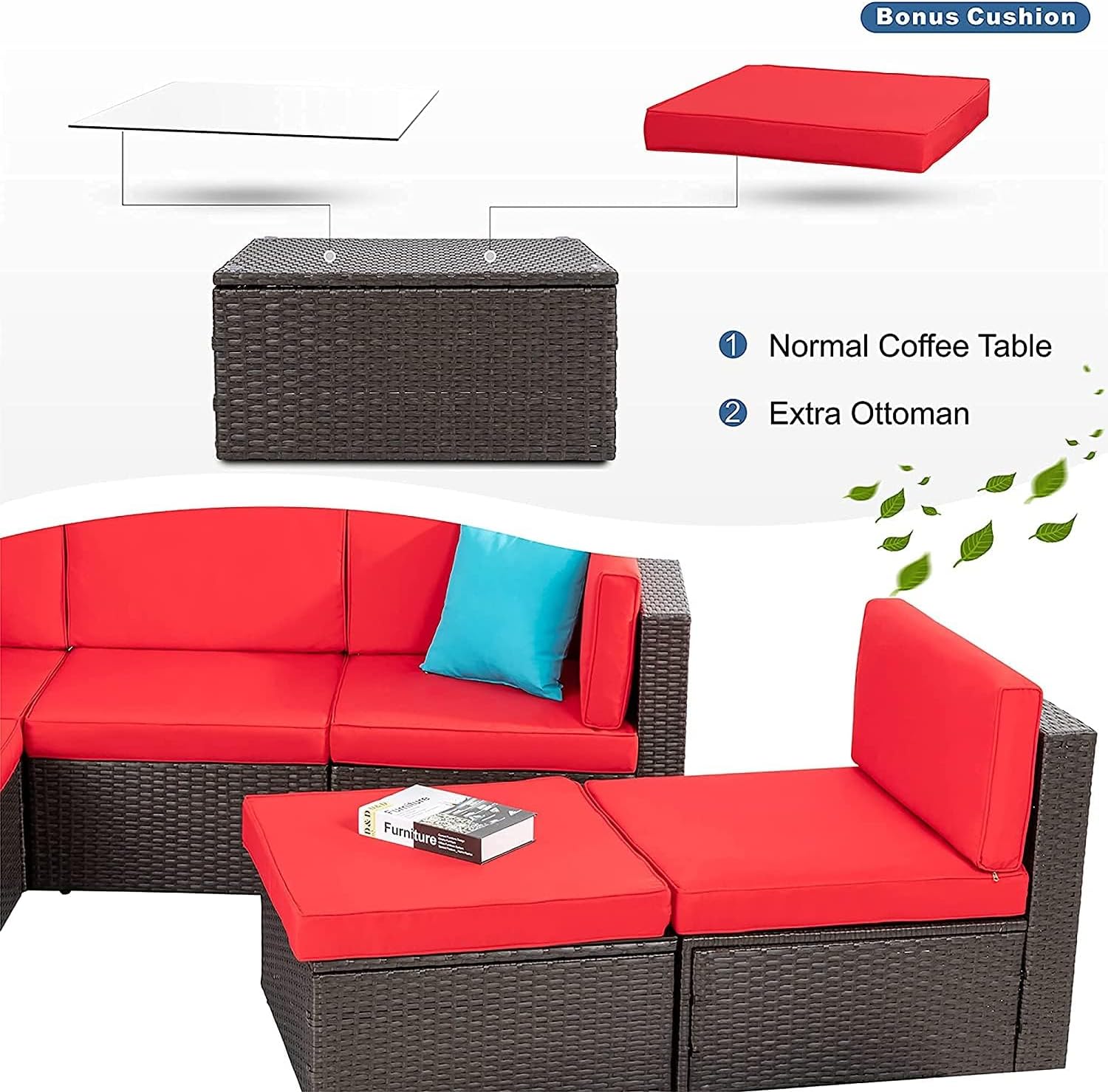 7 Pieces Patio Furniture Sets