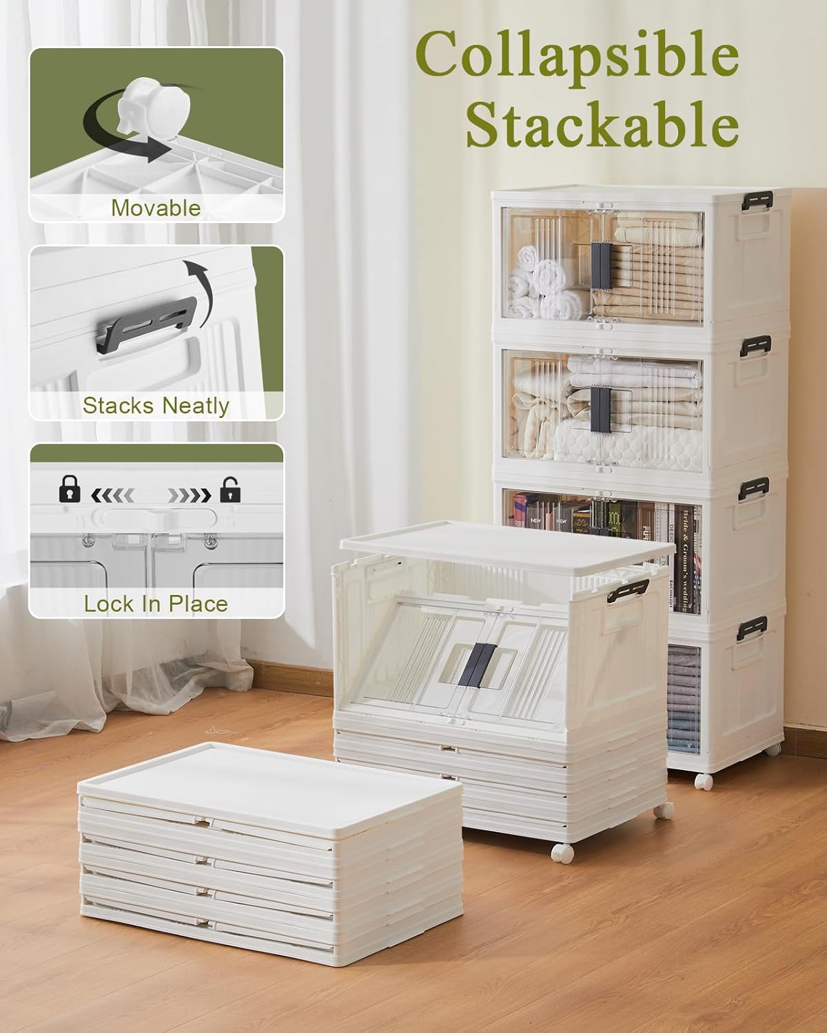 Lockable Storage Bins with Lids