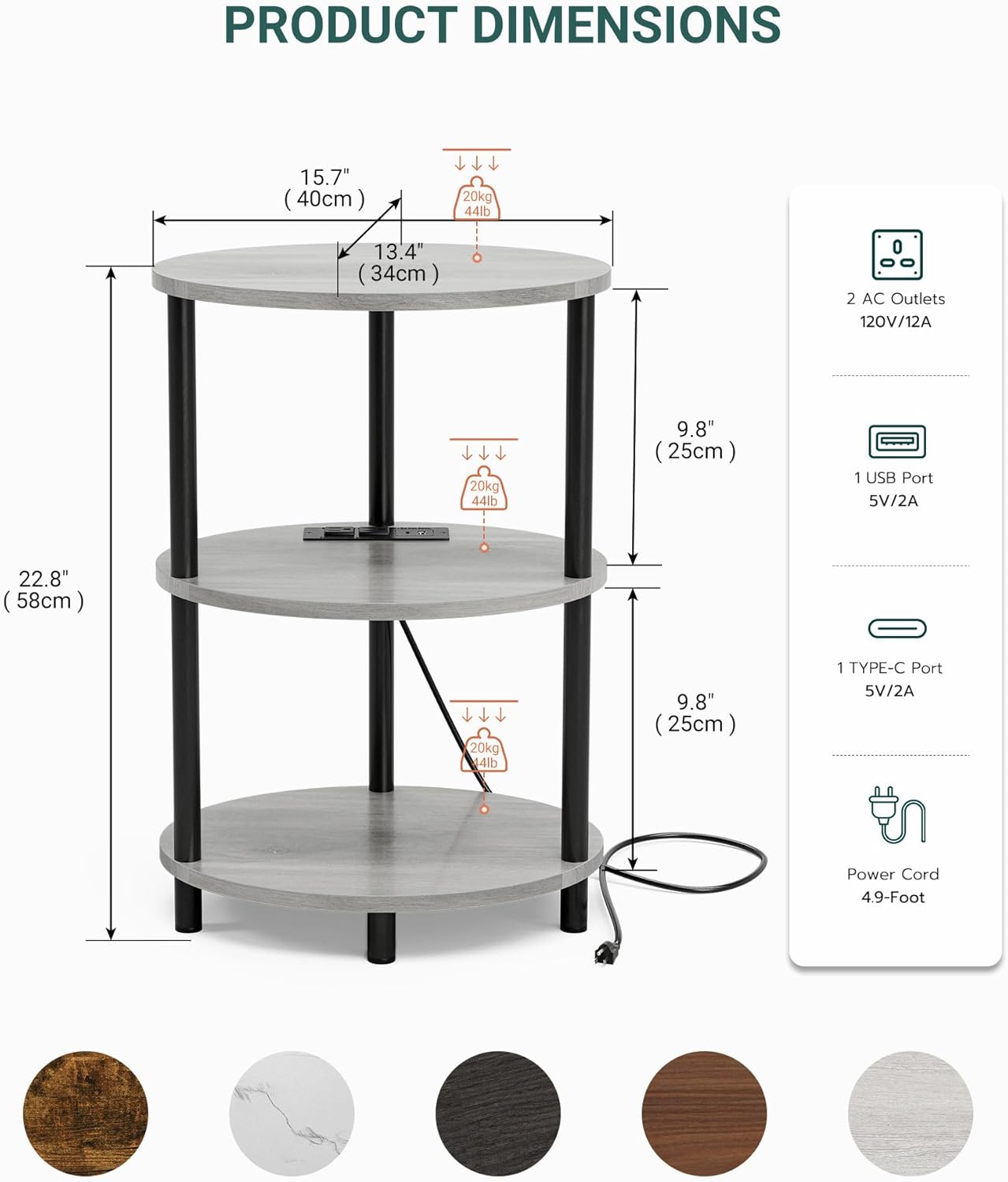 Small Round Side Table
