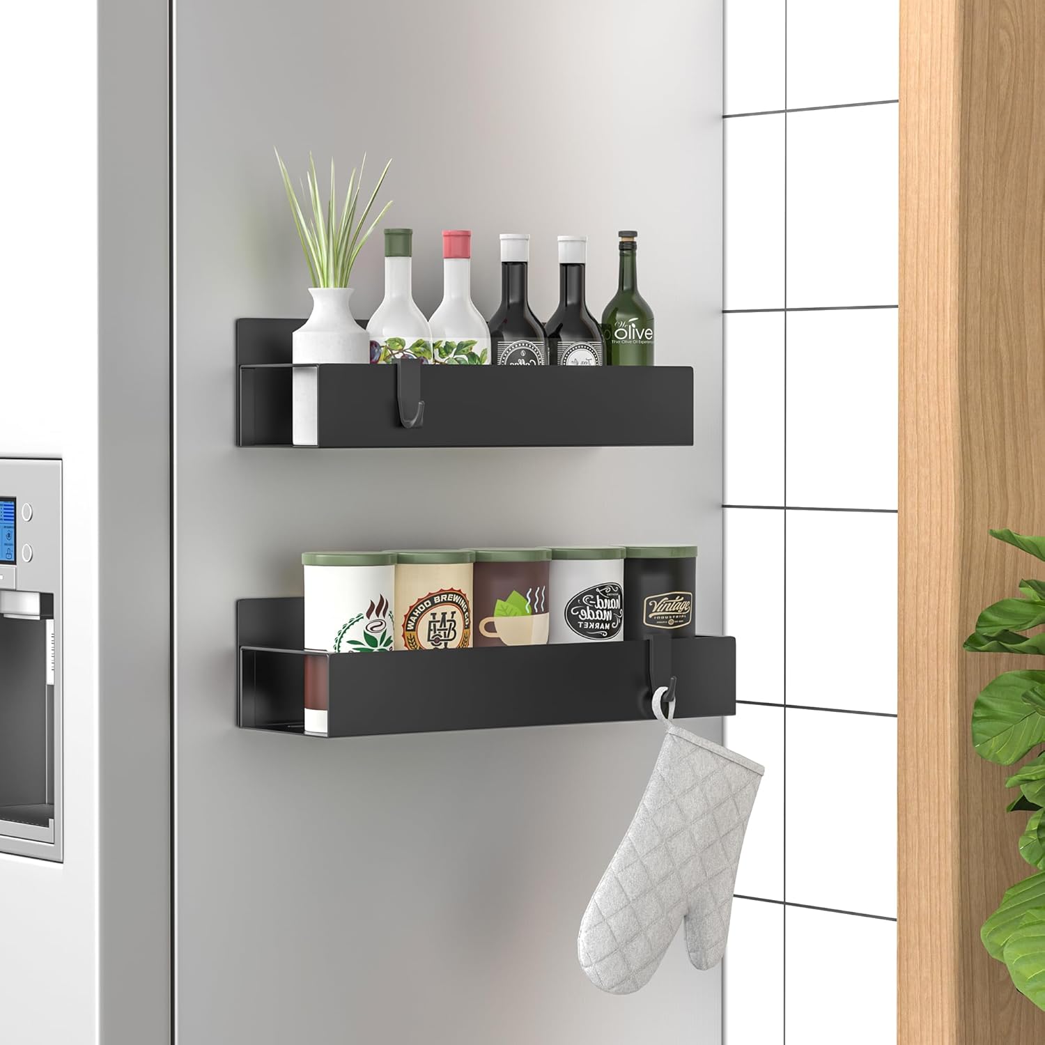 Metal 4 Pack Magnetic Spice Storage