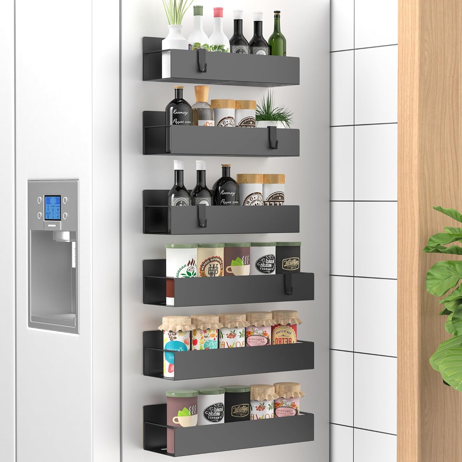 Metal 4 Pack Magnetic Spice Storage