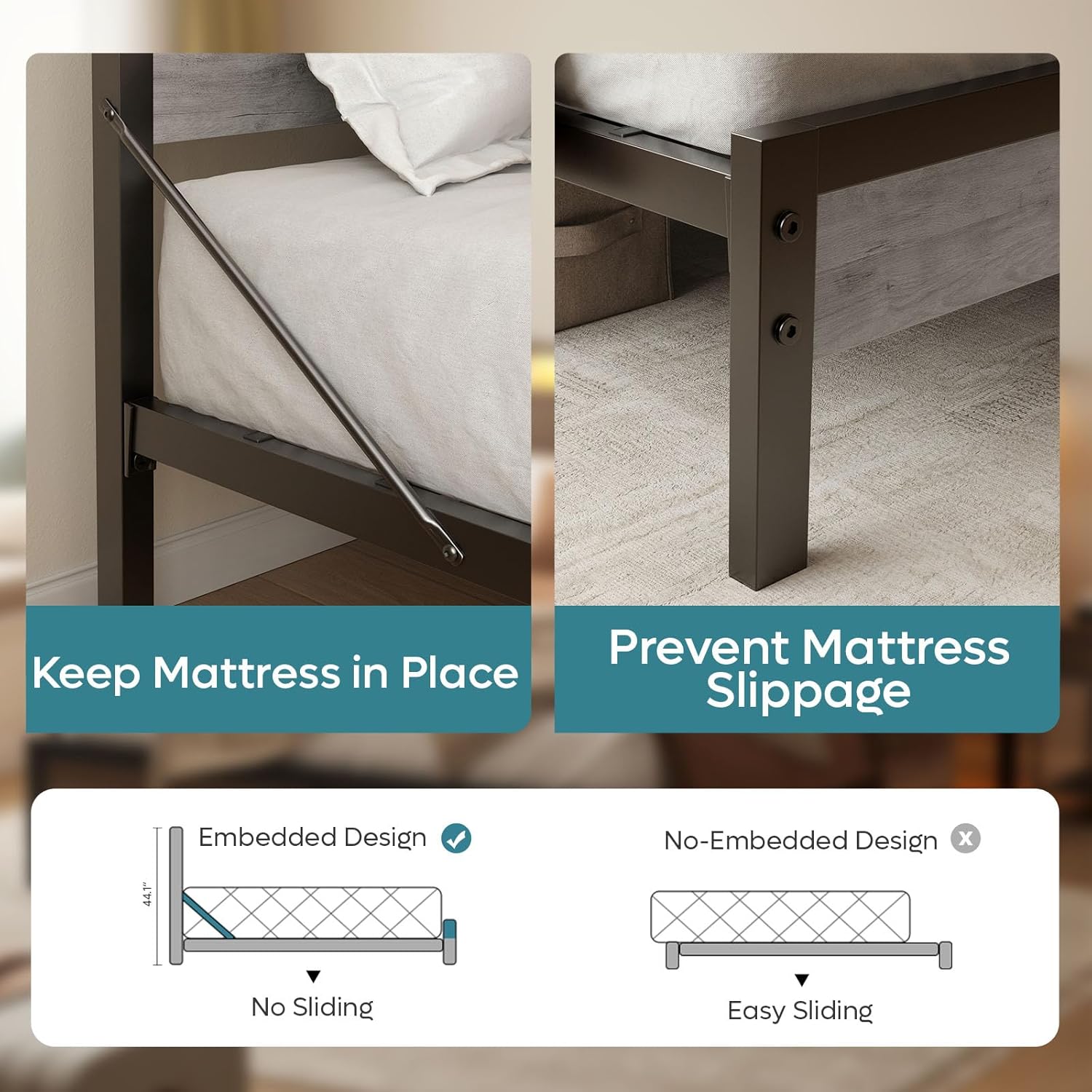 Full Bed Frame with Headboard