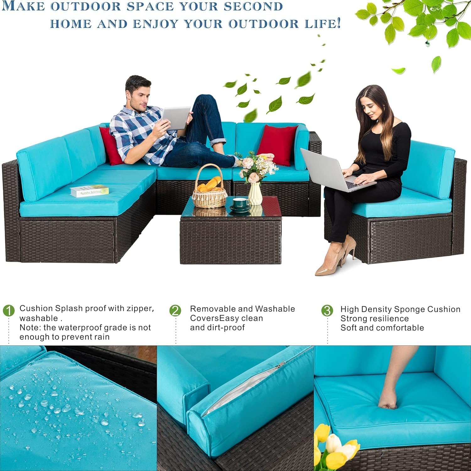 7 Pieces Patio Furniture Sets