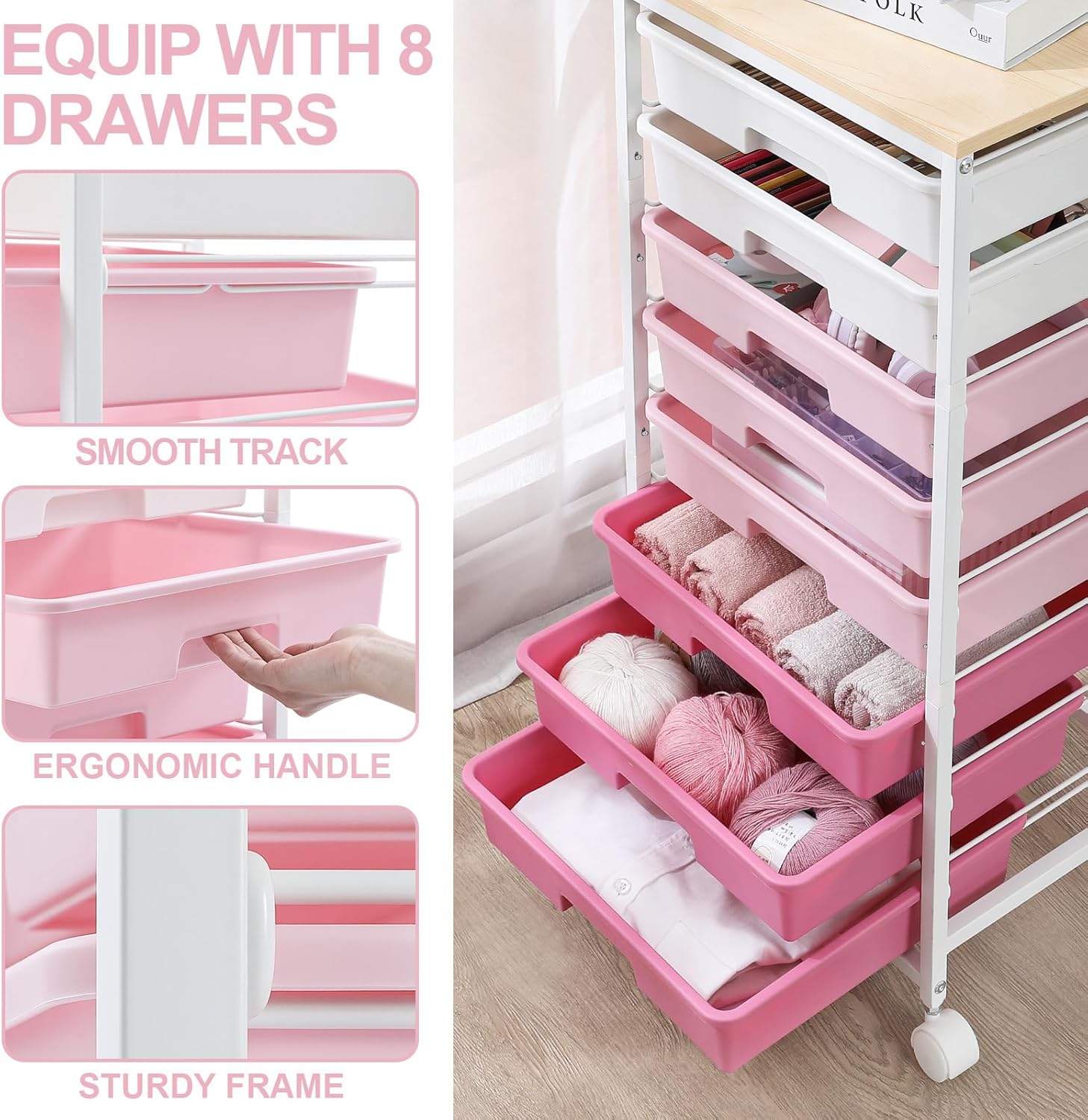 Rolling Storage Utility Cart Organizers