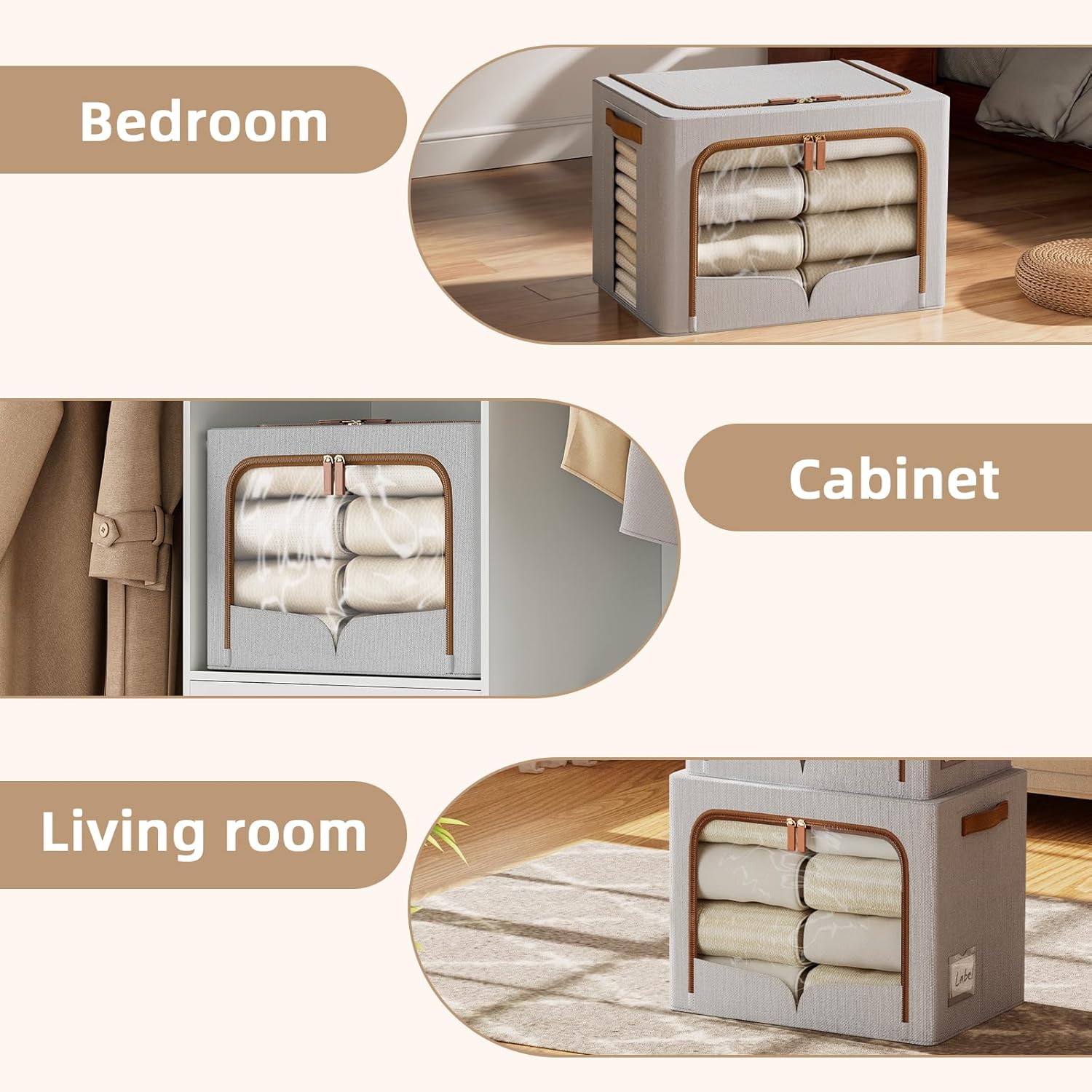 6 Pack Clothes Storage Bins