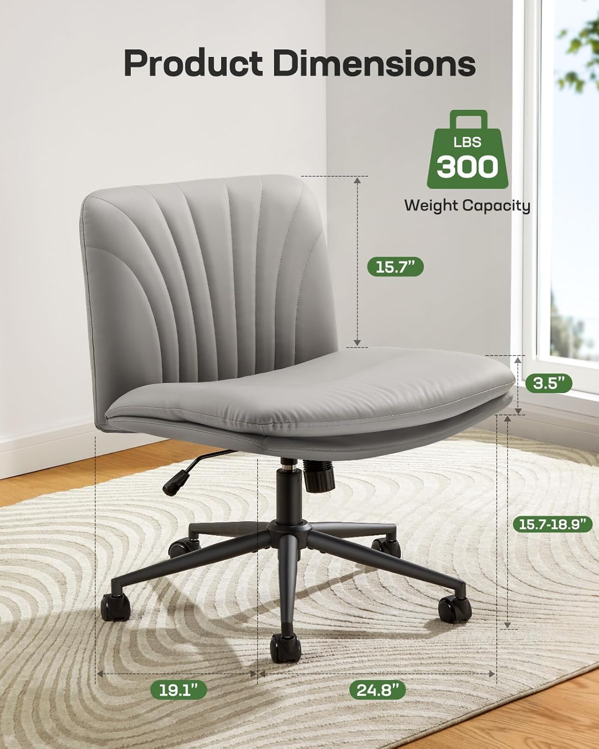 Office Desk Chair with Wheels: