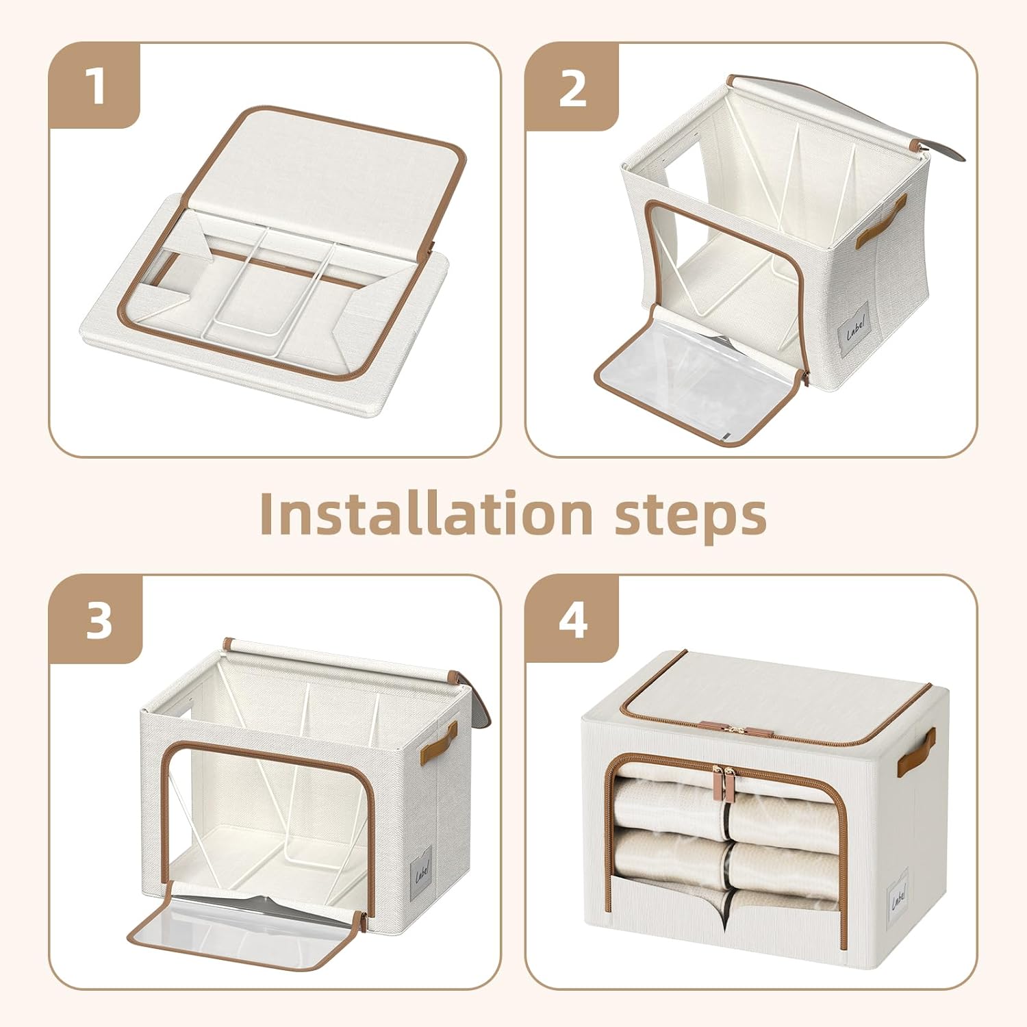 6 Pack Clothes Storage Bins