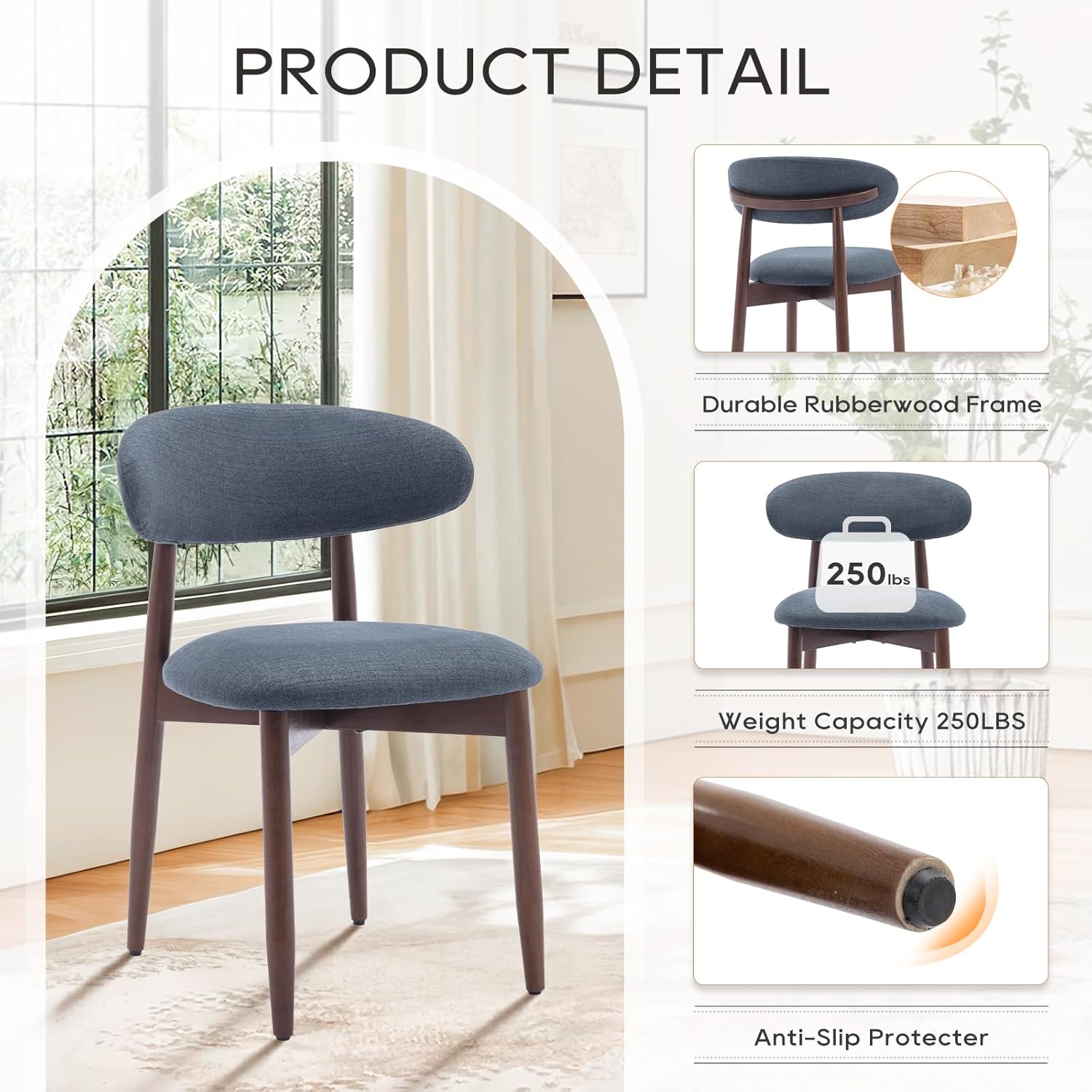 Wooden Dining Chairs Set of 4