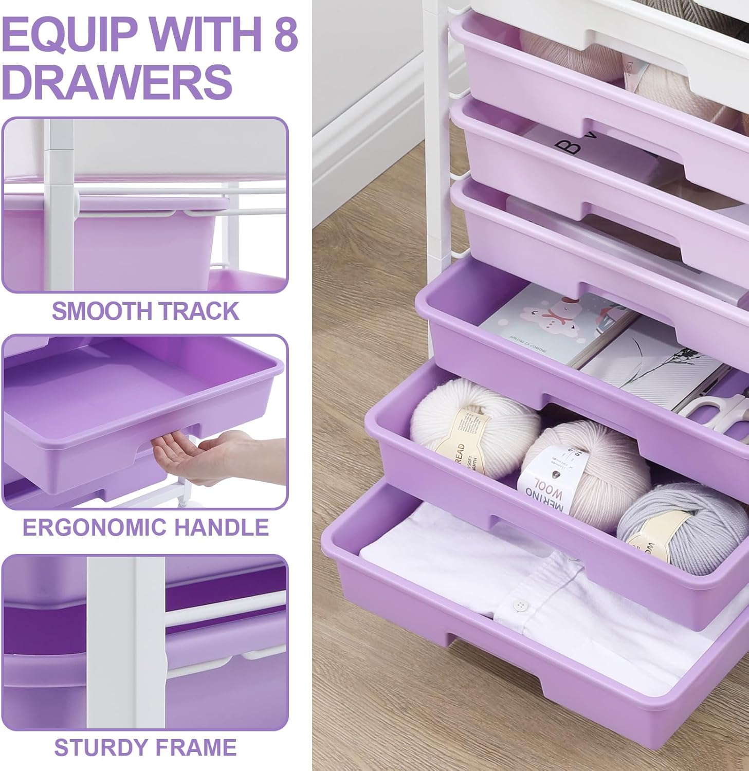 Rolling Storage Utility Cart Organizers