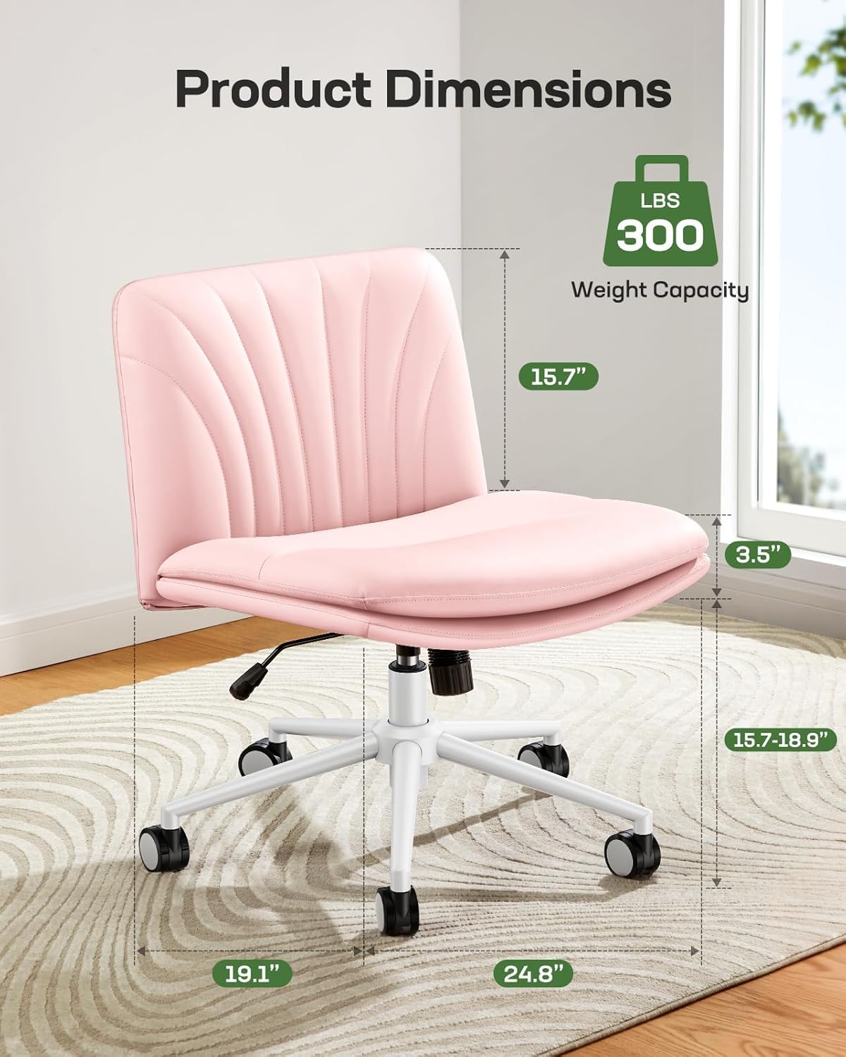 Office Desk Chair with Wheels: