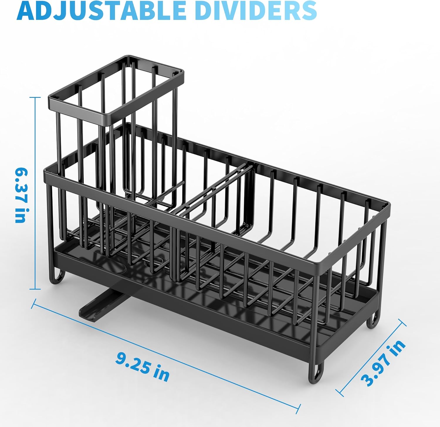 Black Sponge Holder for Kitchen Sink,