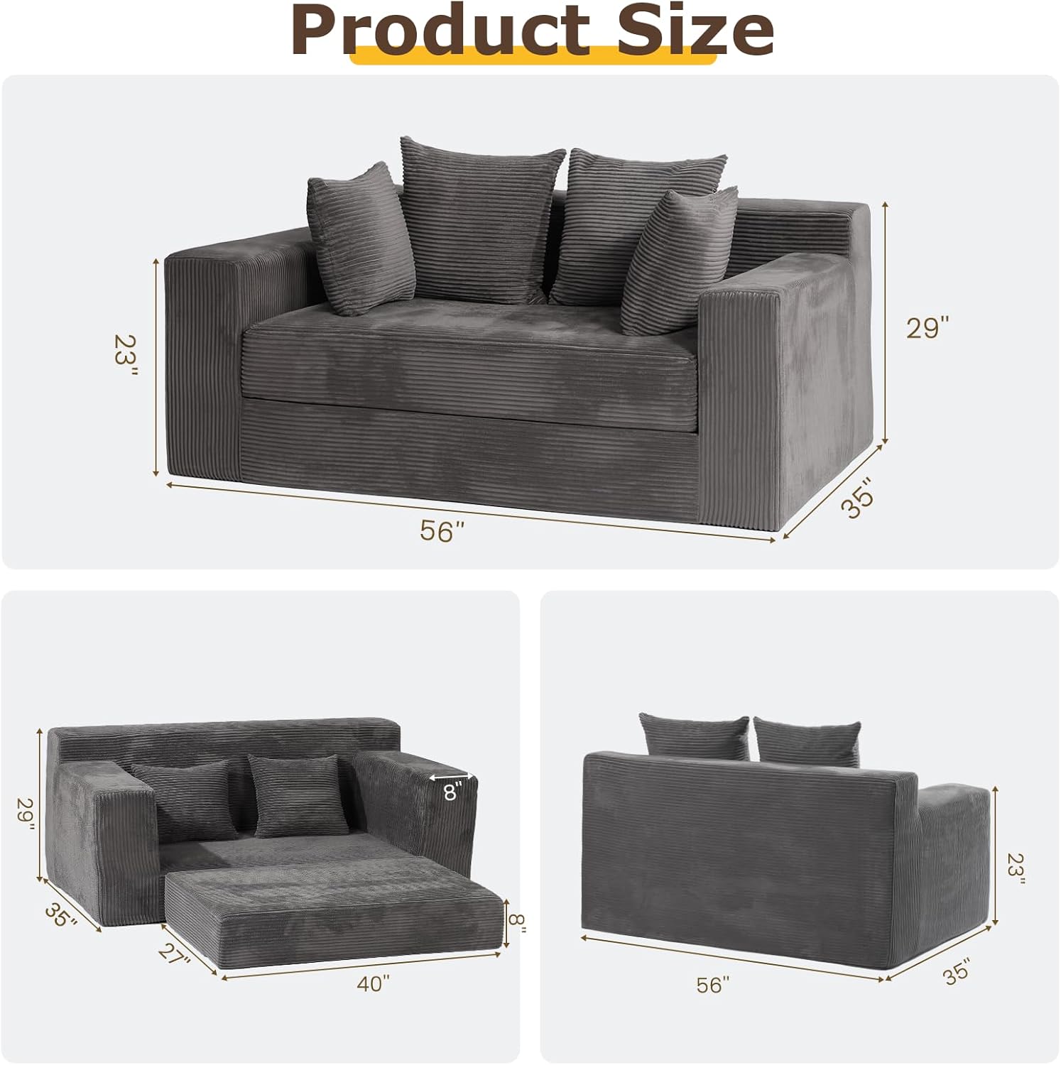 Convertible Sofa Bed,